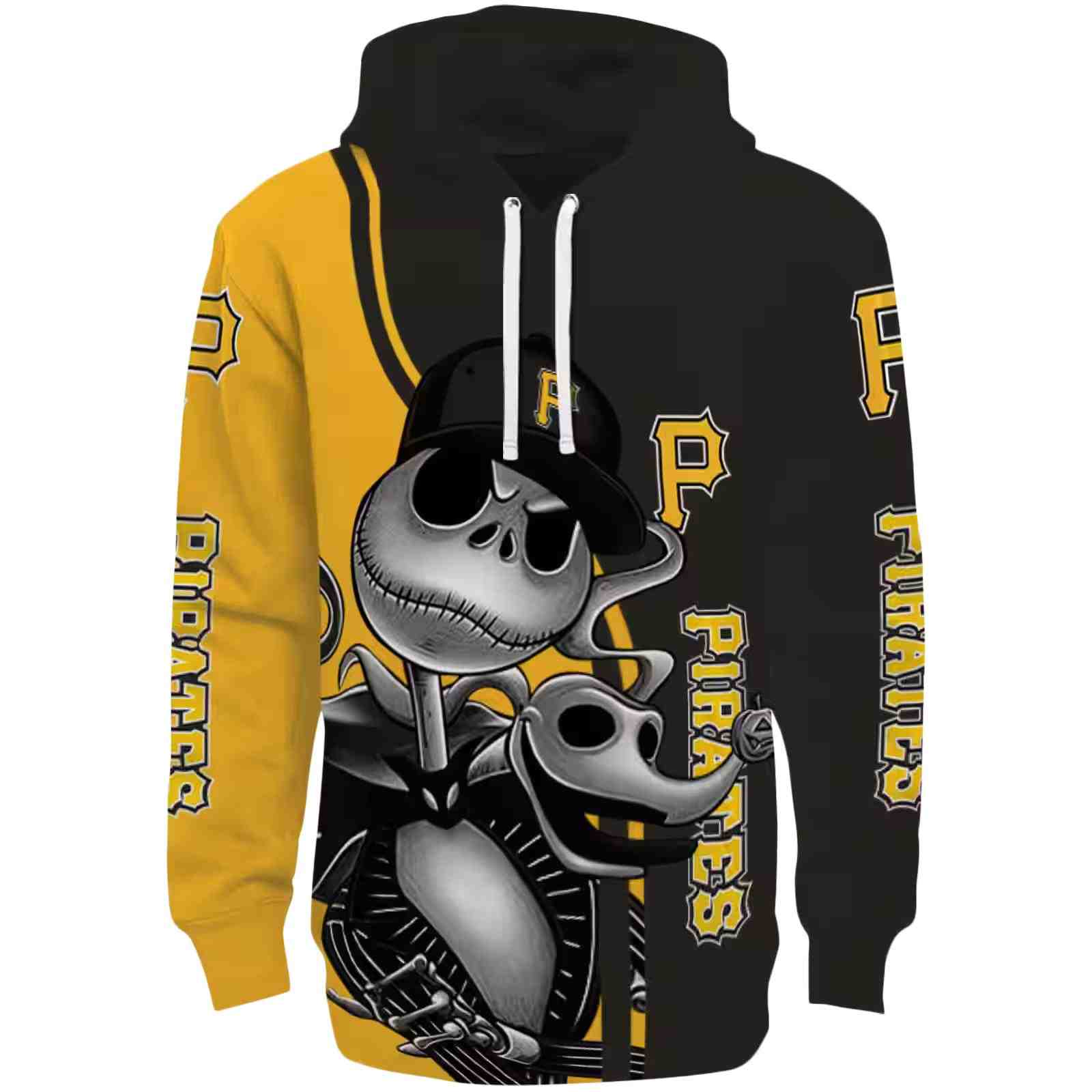 Pittsburgh Pirates Jack Skellington Black Hoodie