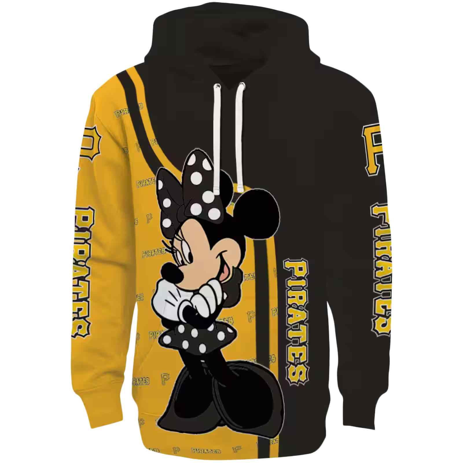 Pittsburgh Pirates Minnie Mouse Black Hoodie