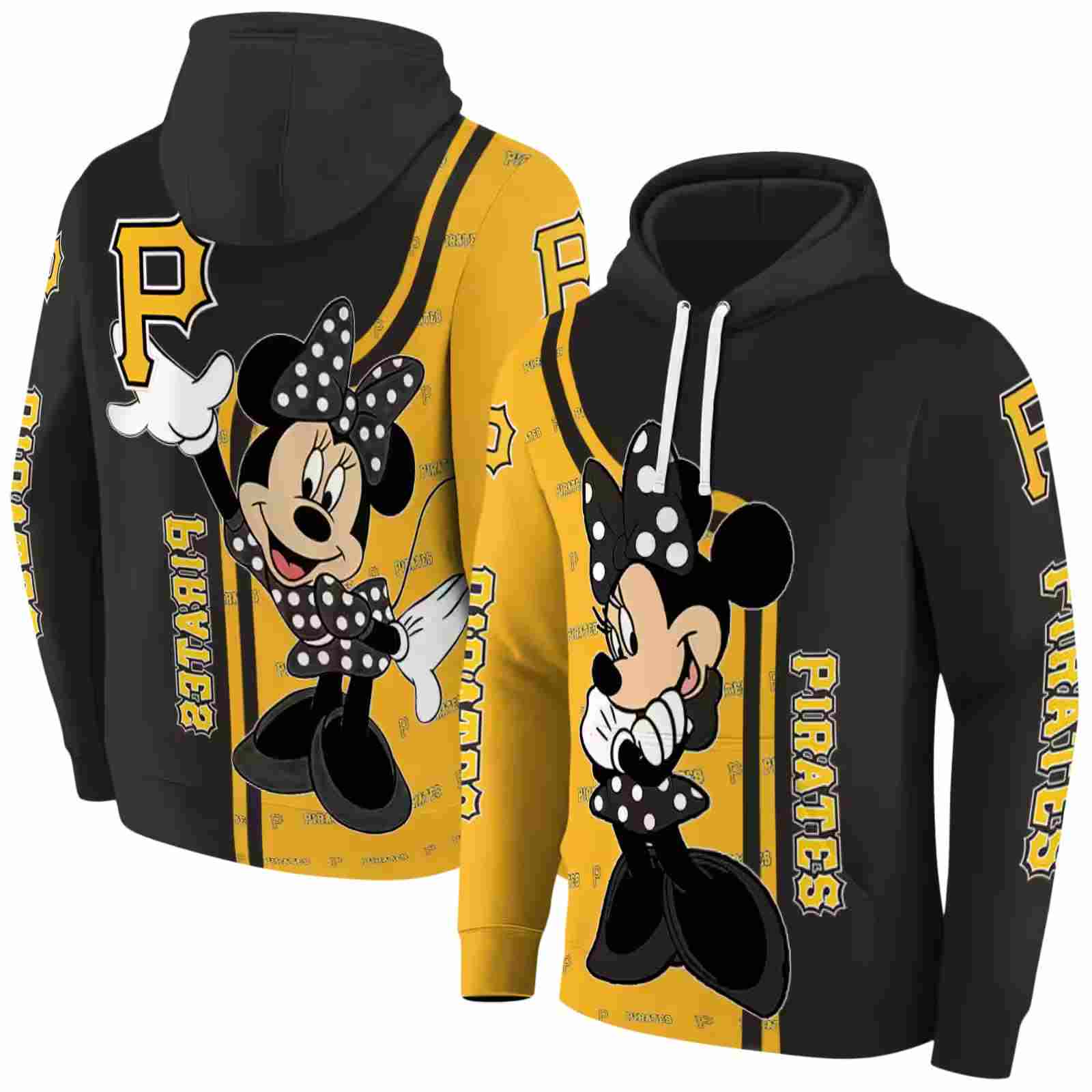 pittsburgh pirates minnie mouse black hoodie fashion forward