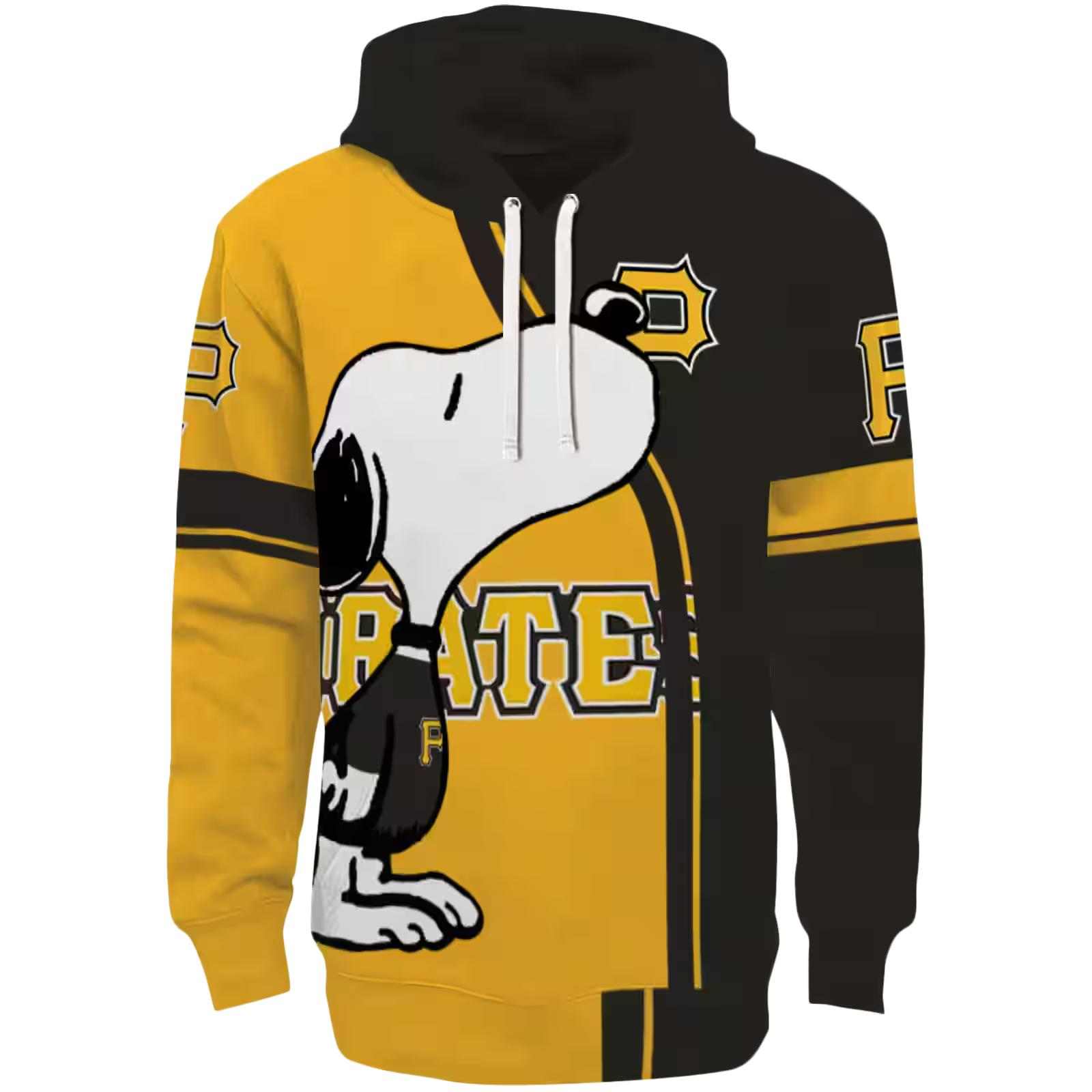 Pittsburgh Pirates Playful Snoopy Black Hoodie