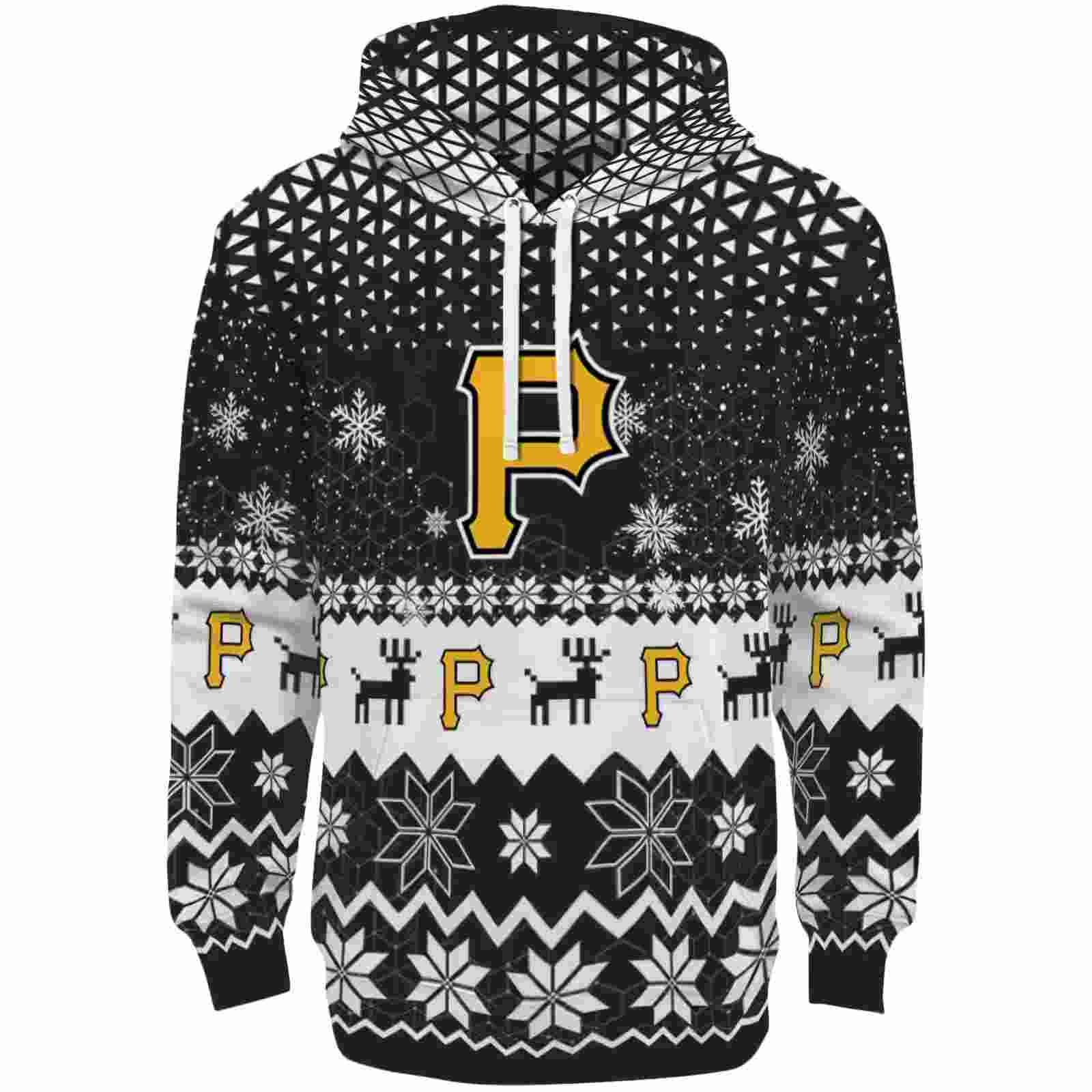 Pittsburgh Pirates Reindeer Motif Black Hoodie