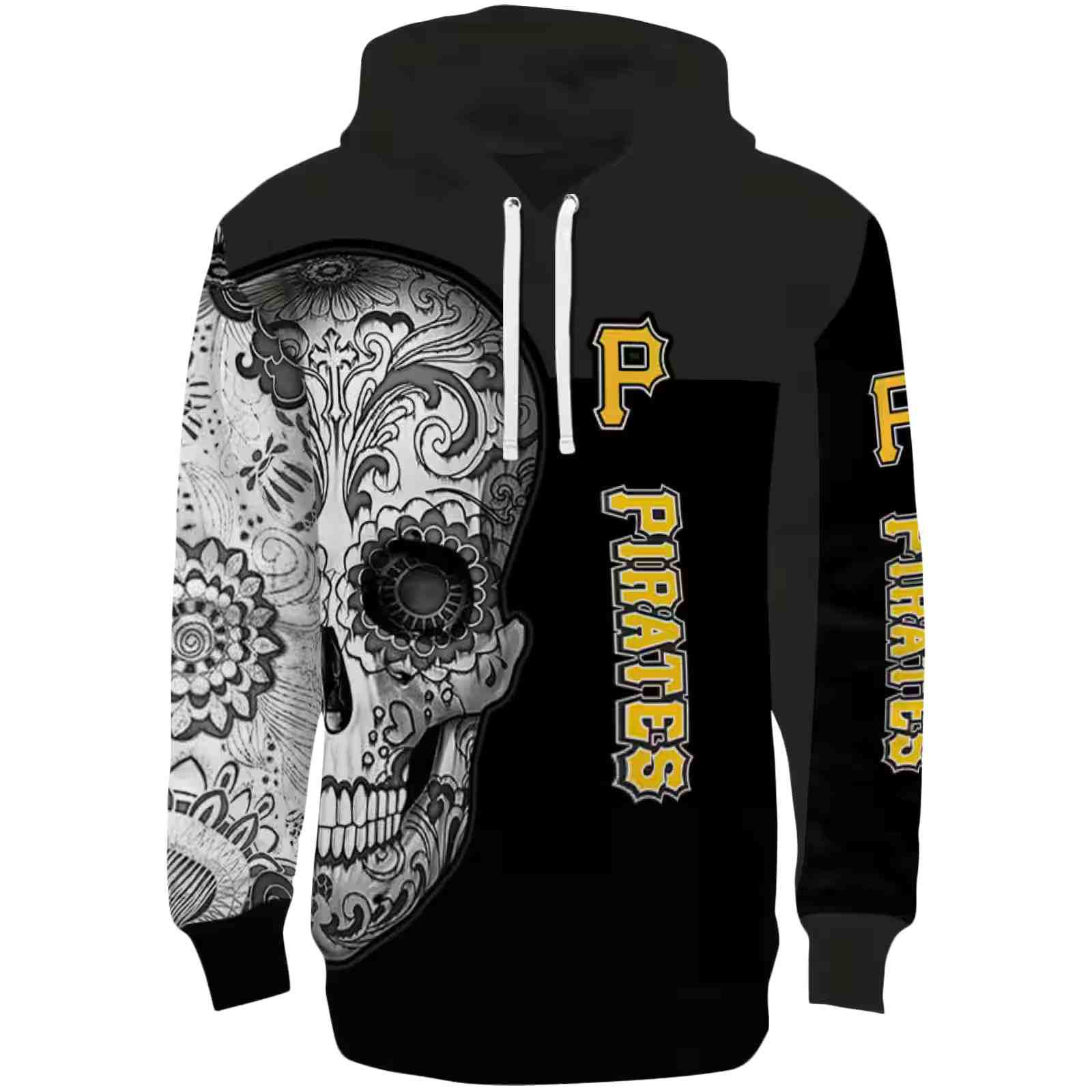 Pittsburgh Pirates Sugar Skull Black Hoodie