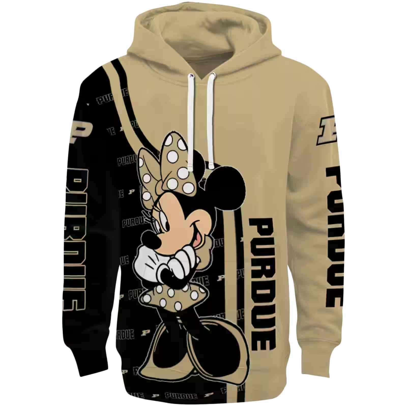 Purdue Boilermakers Minnie Mouse Gold Hoodie