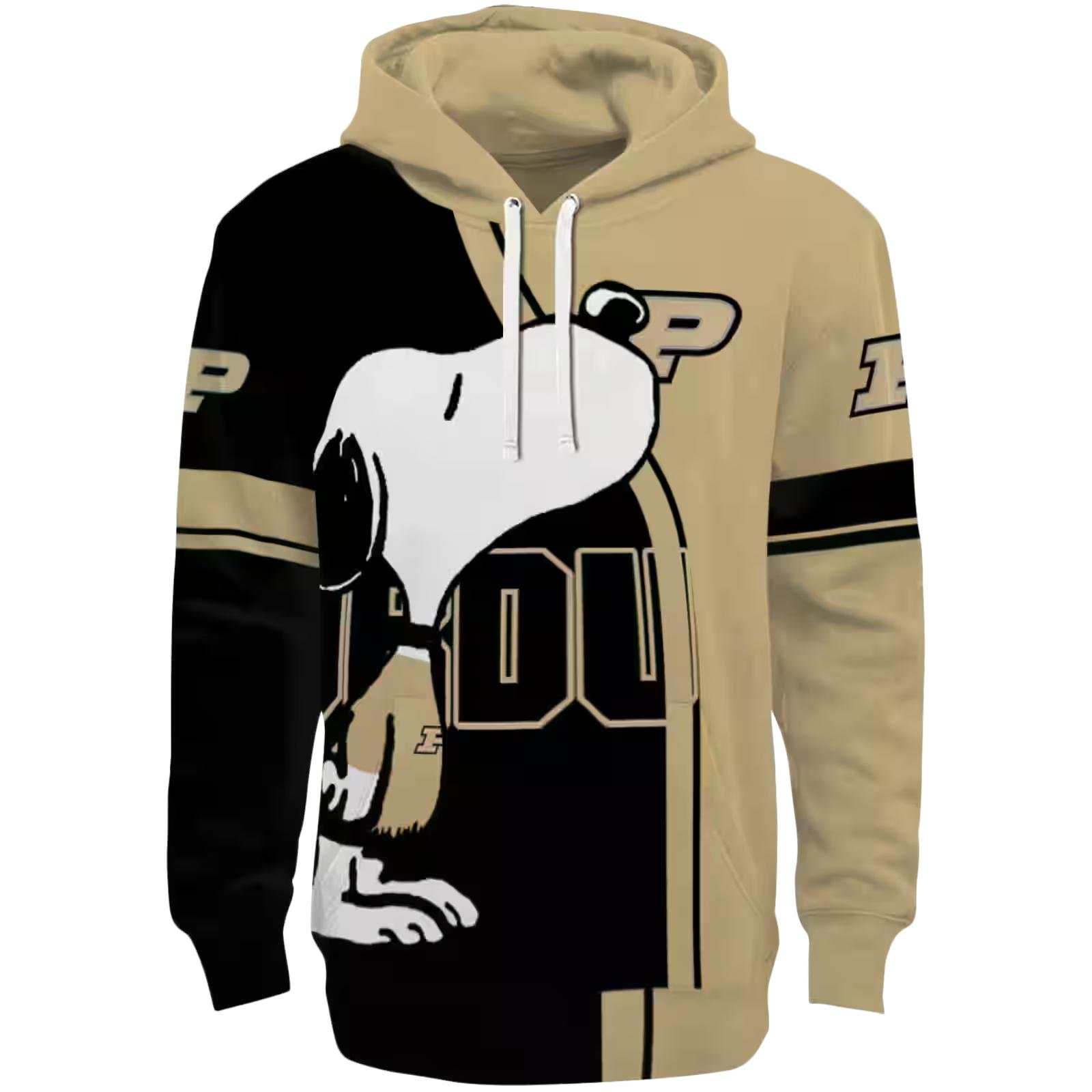 Purdue Boilermakers Playful Snoopy Gold Hoodie