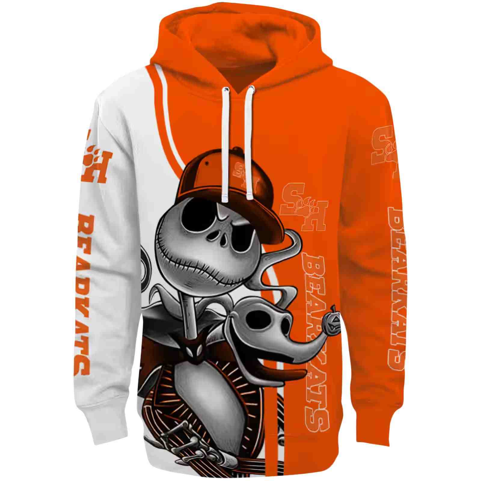 Sam Houston Bearkats Jack Skellington Orange Hoodie