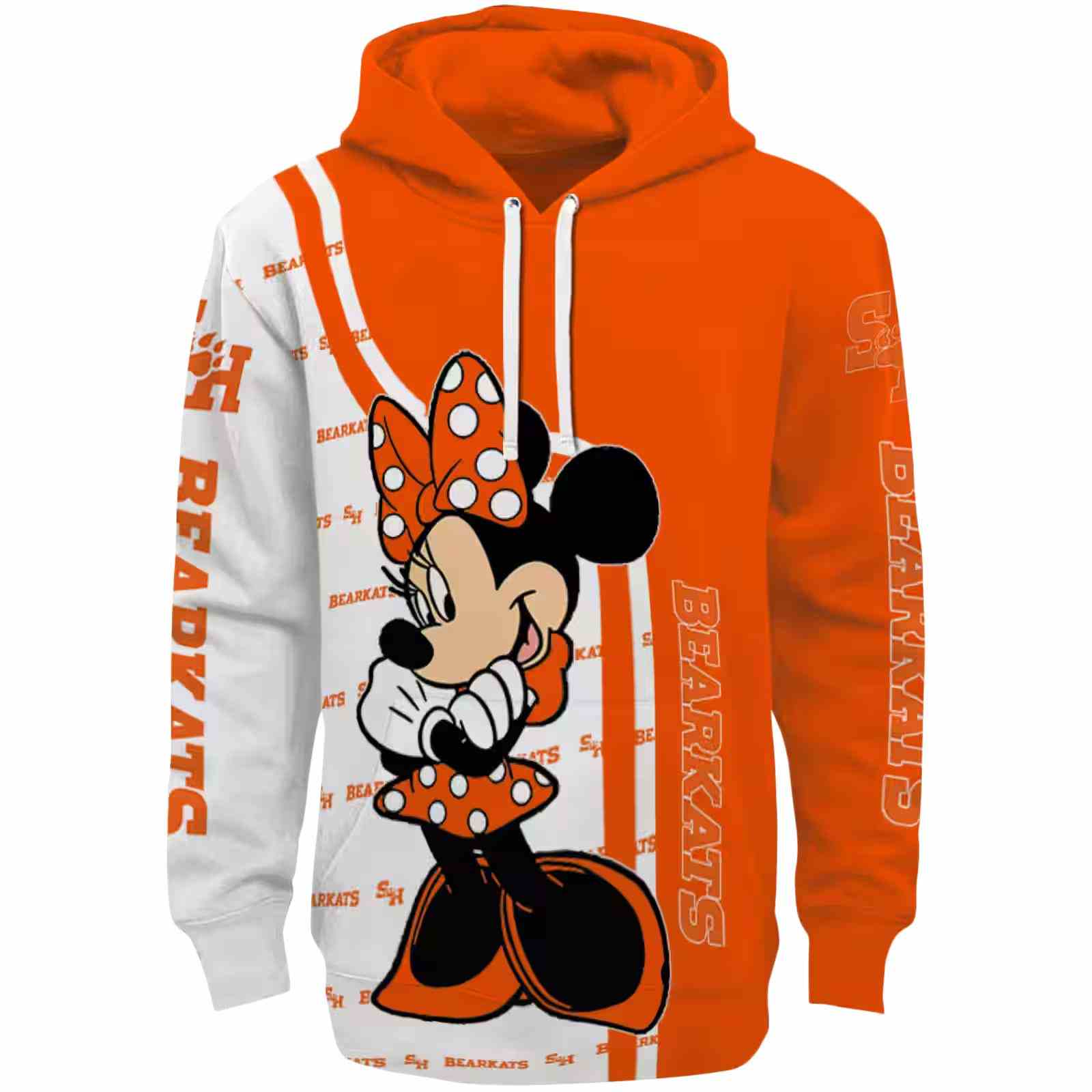 Sam Houston Bearkats Minnie Mouse Orange Hoodie