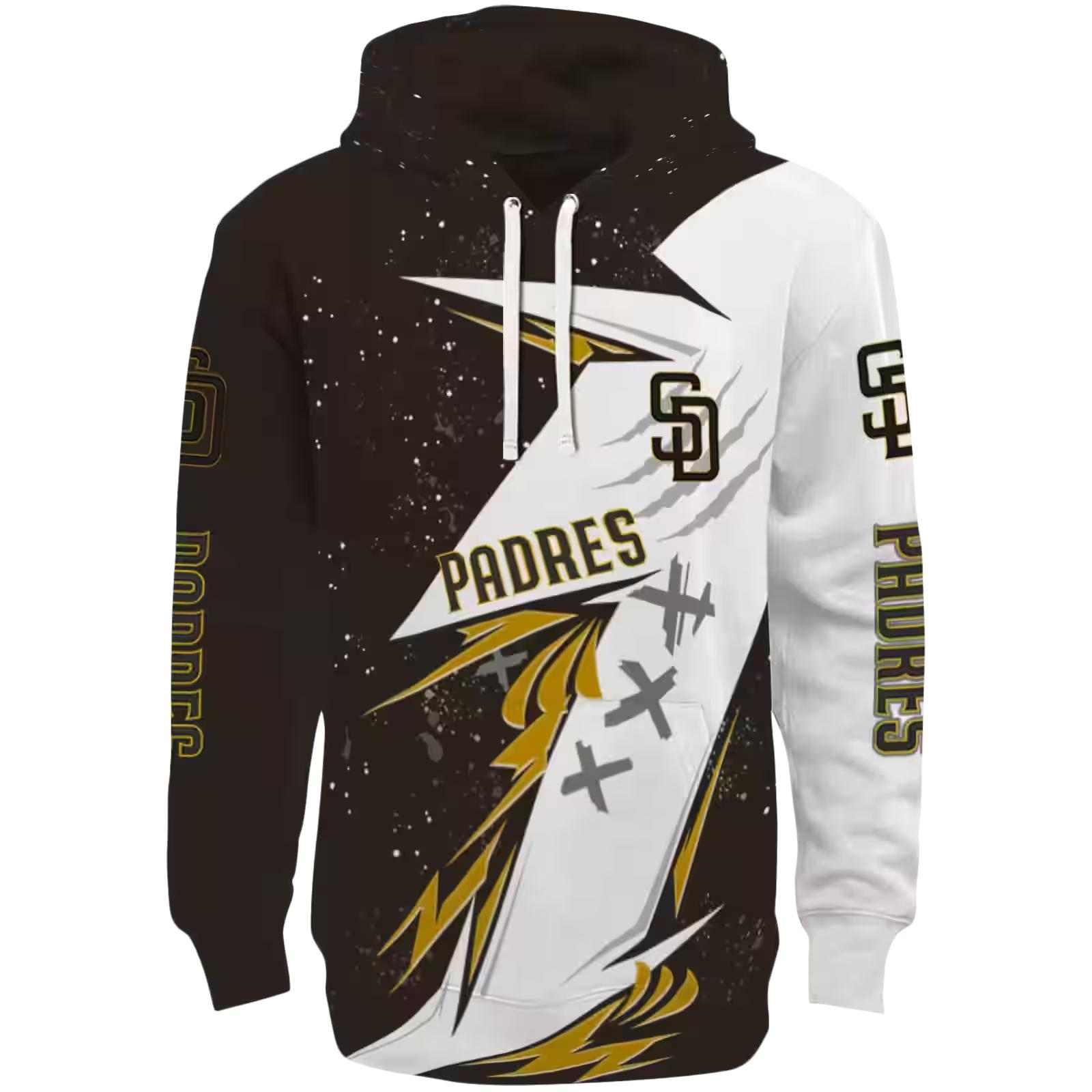 San Diego Padres Dynamic Slash Brown White Hoodie