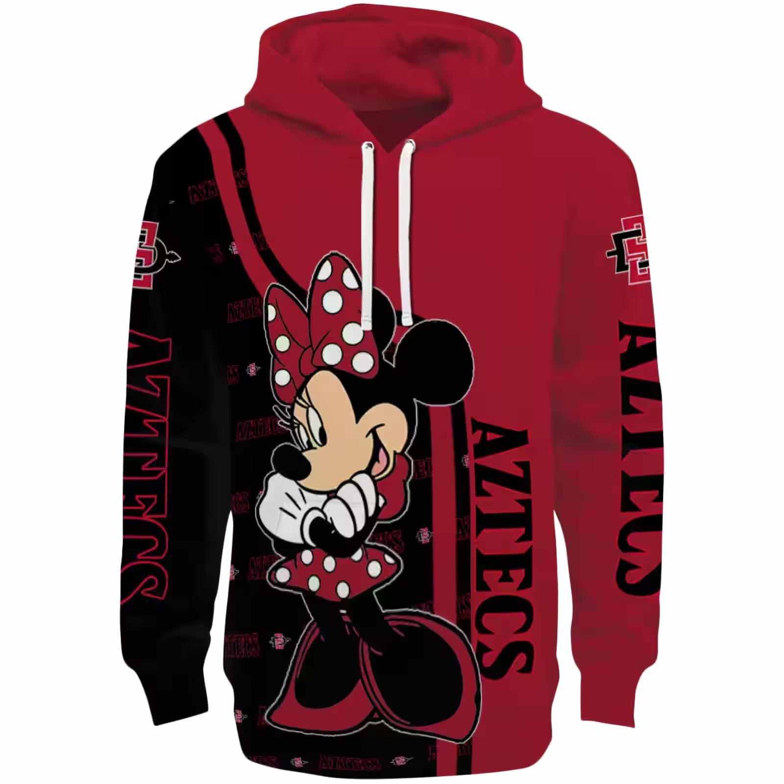 San Diego State Aztecs Minnie Mouse Red Hoodie