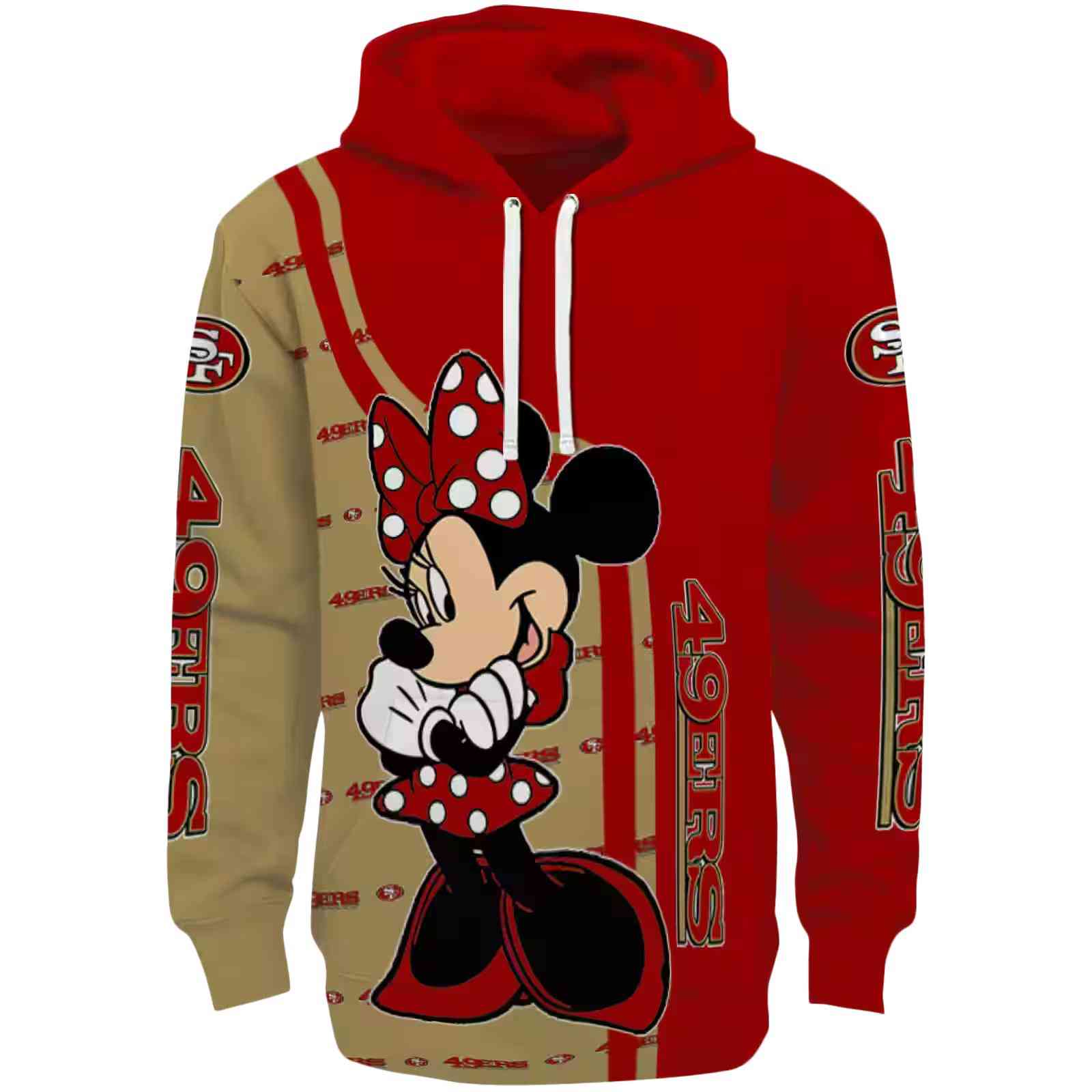 San Francisco 49ers Minnie Mouse Red Hoodie