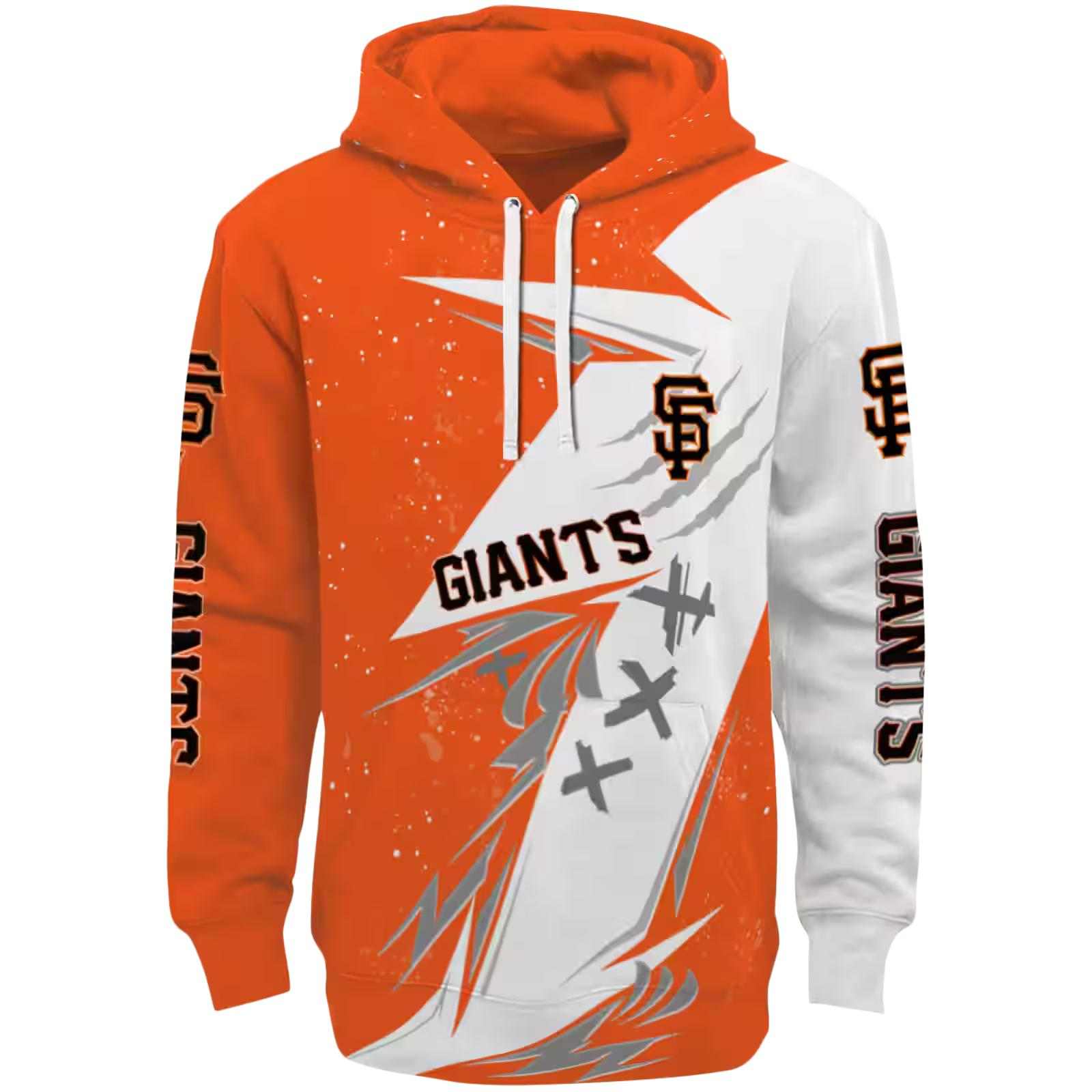 San Francisco Giants Dynamic Slash Orange White Hoodie