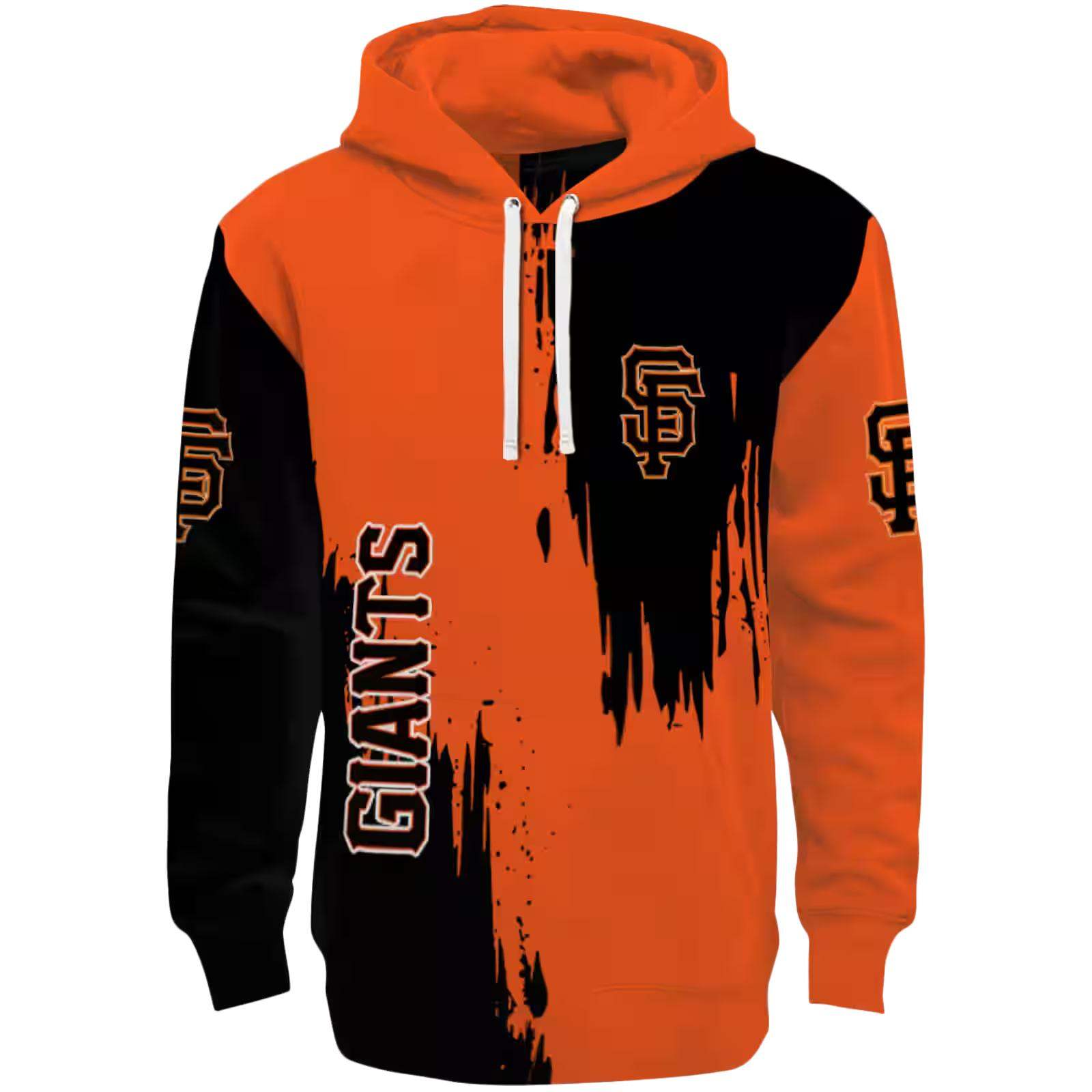 San Francisco Giants Splatter Effect Orange Hoodie