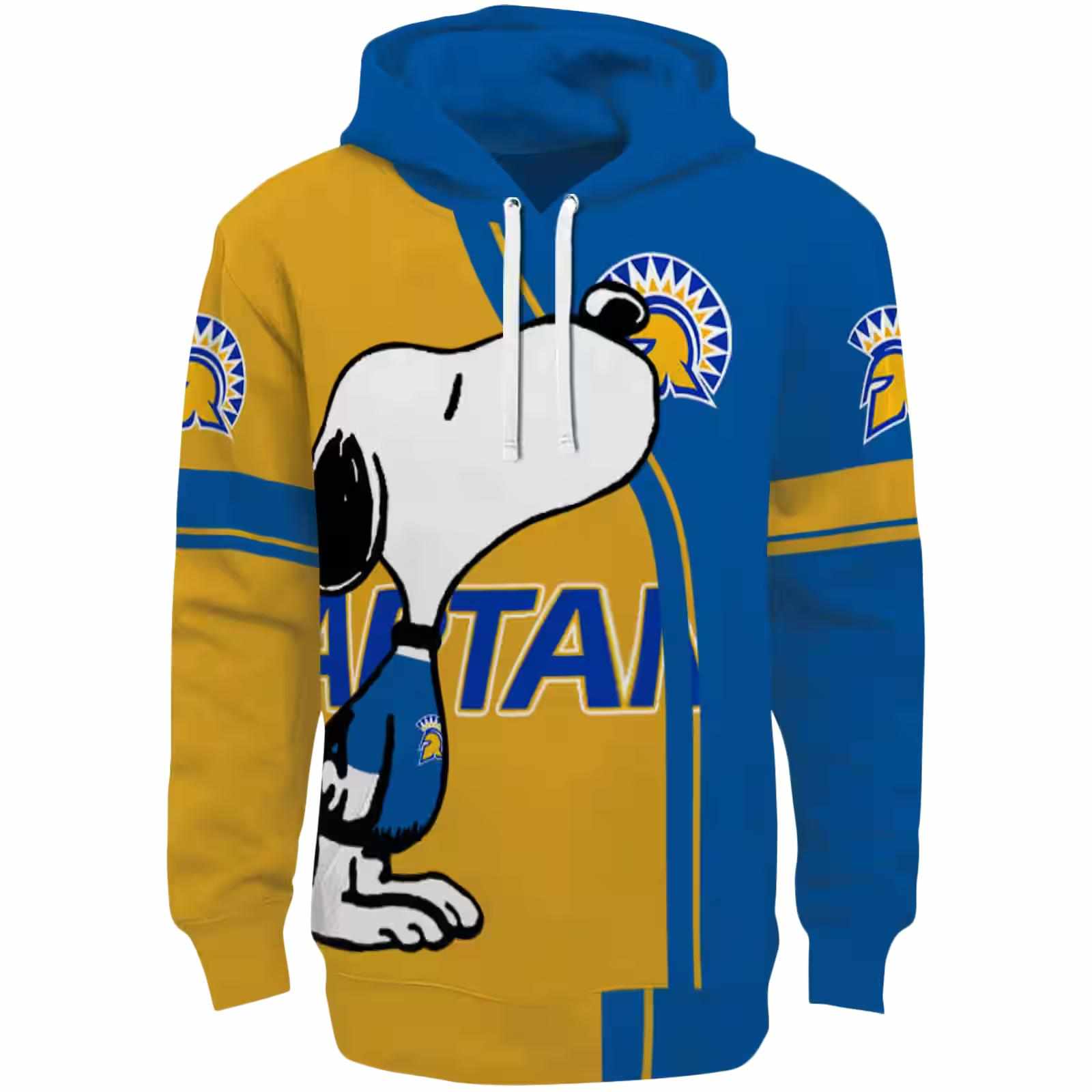 San Jose State Spartans Playful Snoopy Blue Hoodie