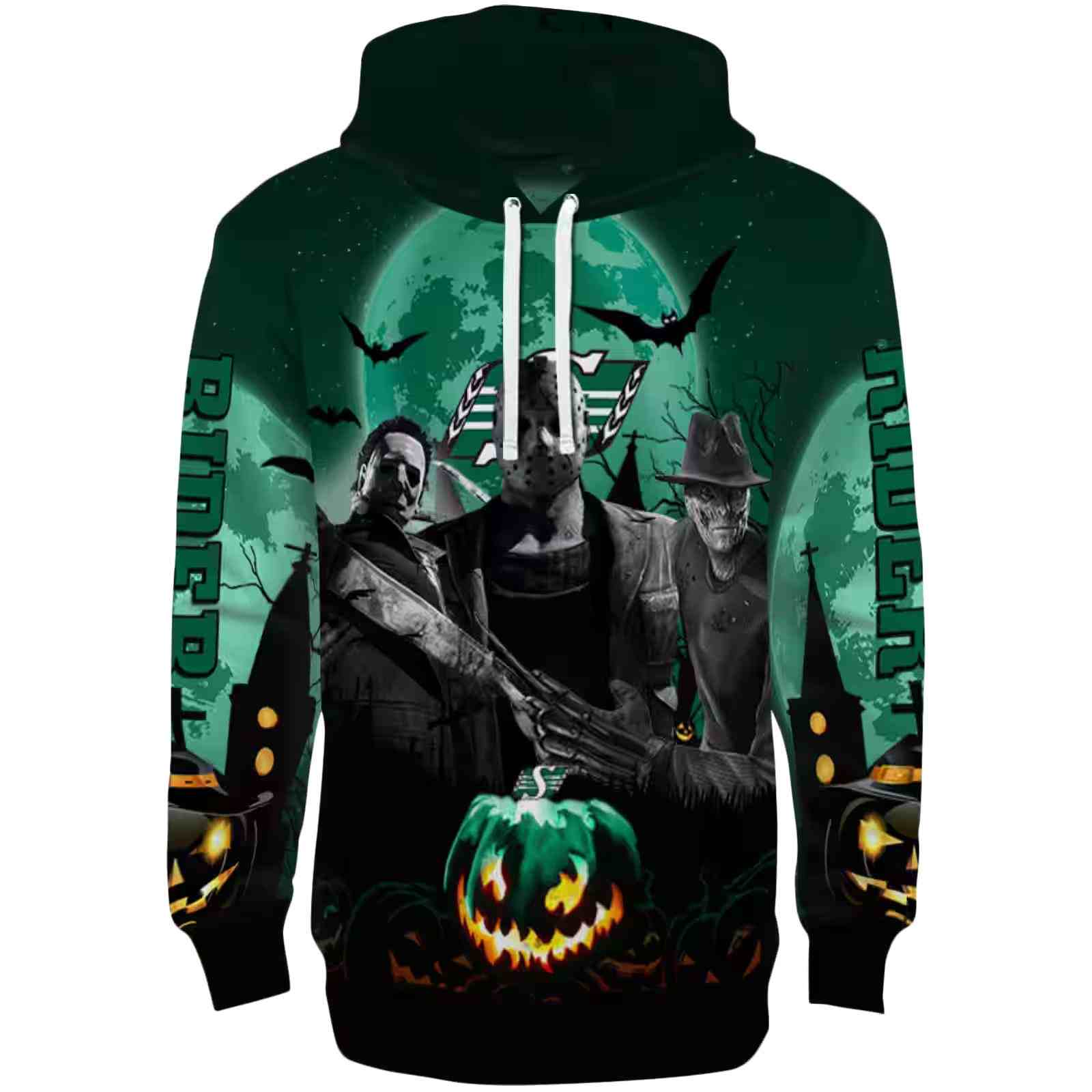 Saskatchewan Roughriders Halloween Vibes Green Black Hoodie