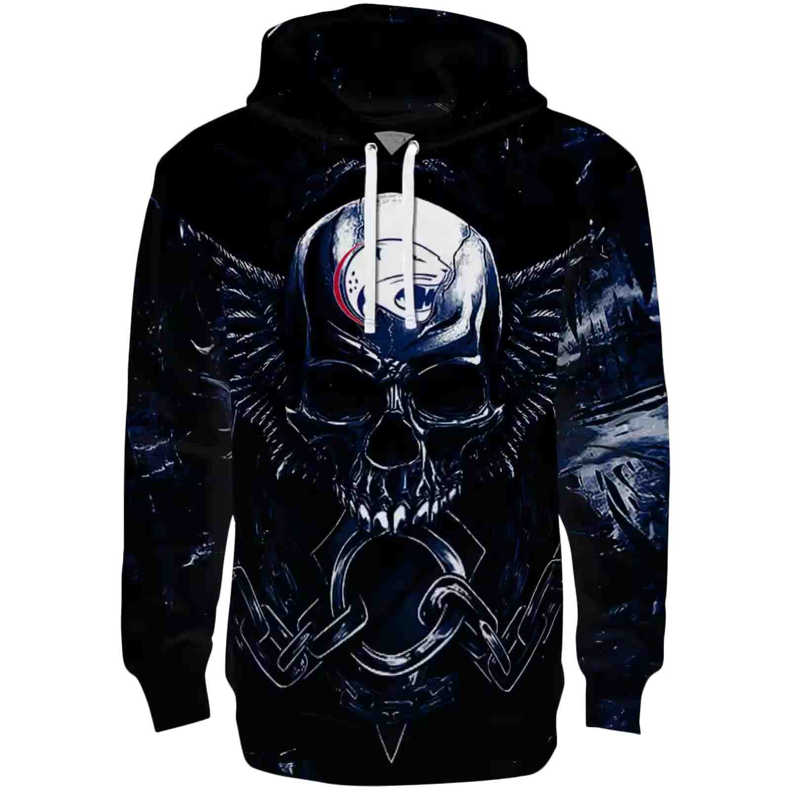 South Alabama Jaguars Skull Artwork Blue Black Hoodie