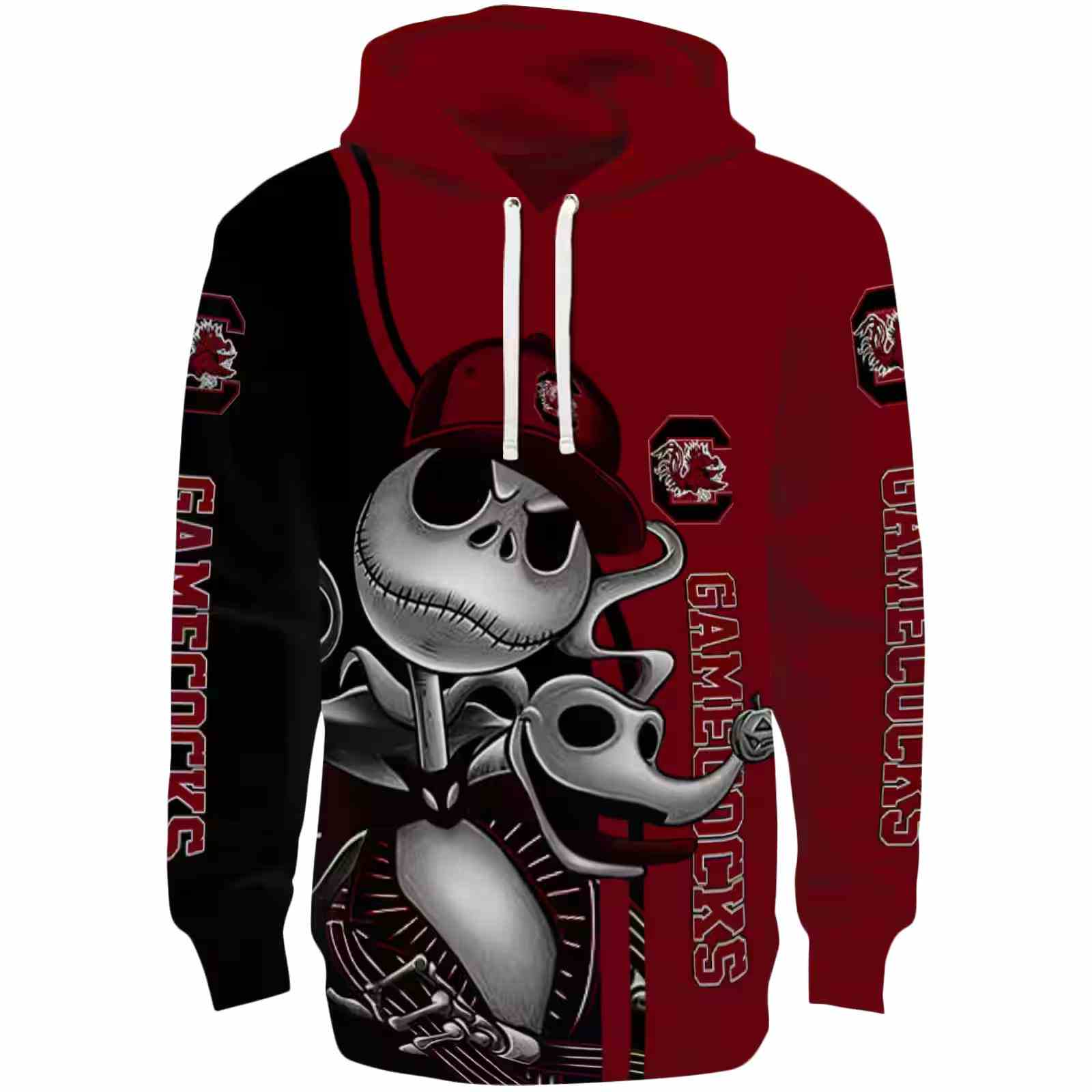 South Carolina Gamecocks Jack Skellington Garnet Hoodie