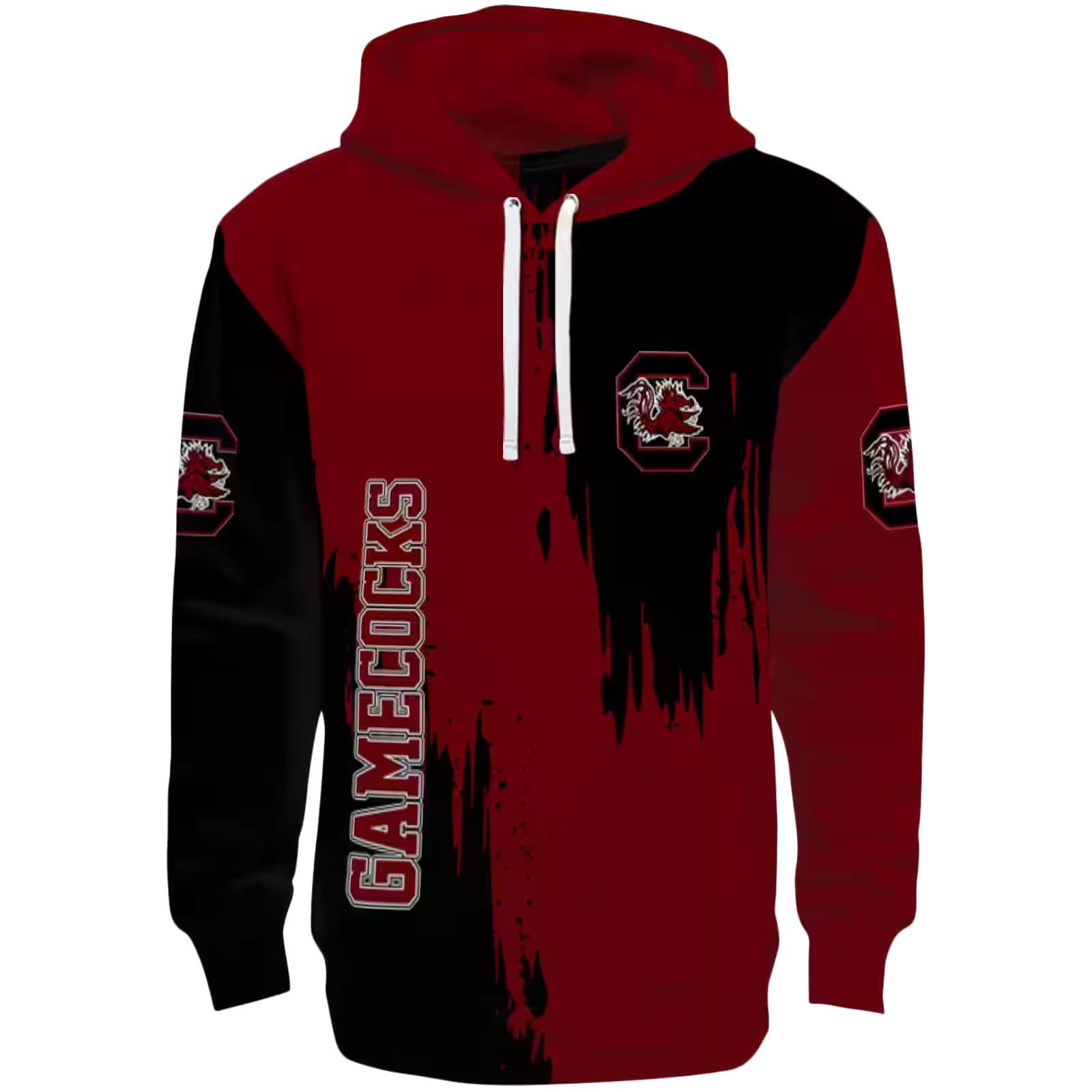 South Carolina Gamecocks Splatter Effect Garnet Hoodie