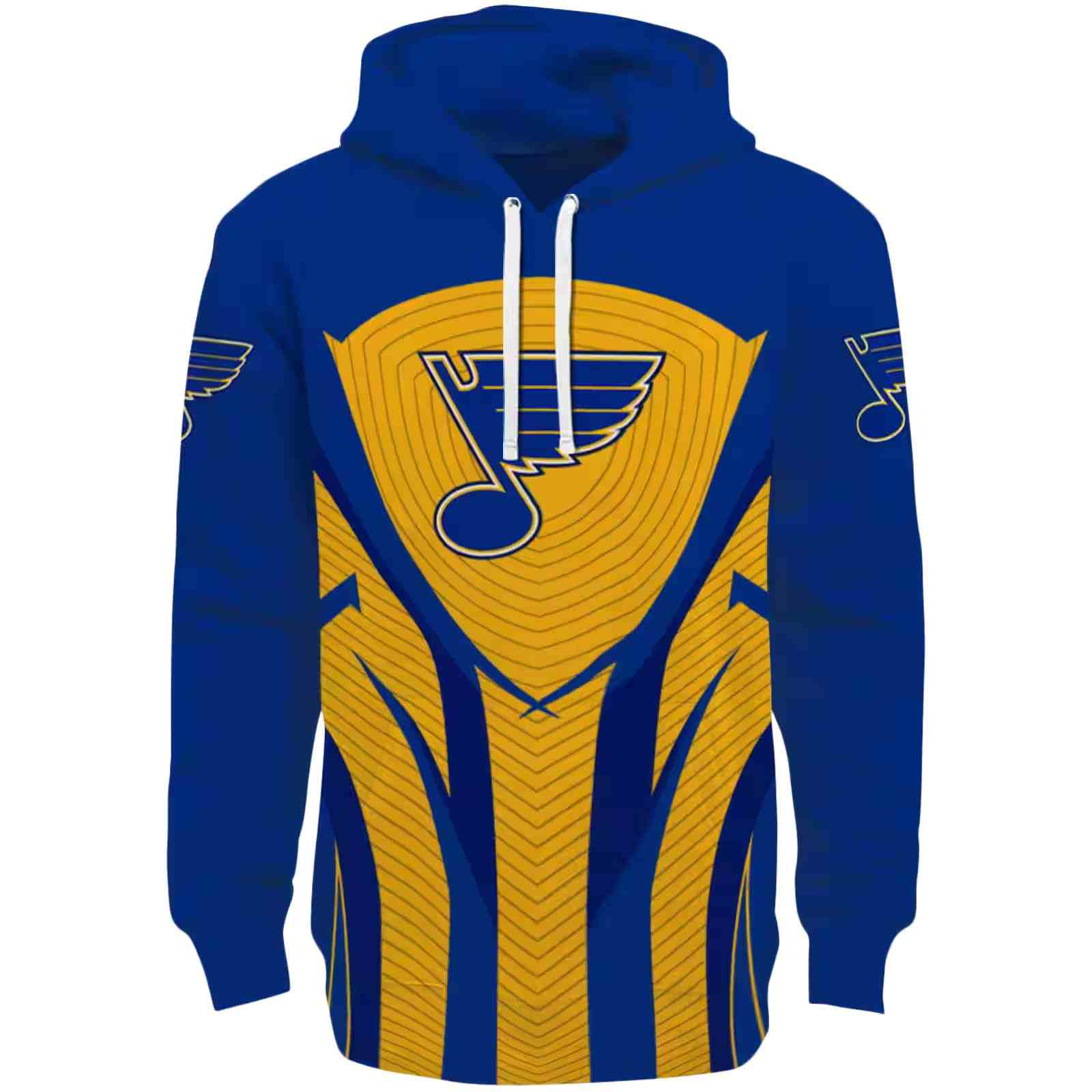 St. Louis Blues Concentric Lines Blue Black Hoodie