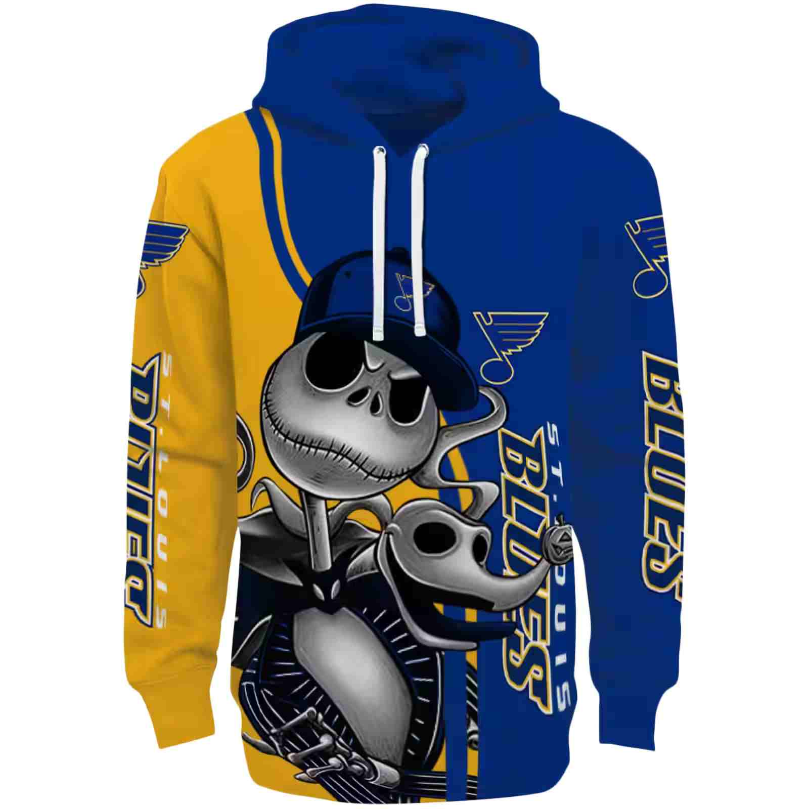 St. Louis Blues Jack Skellington Blue Hoodie