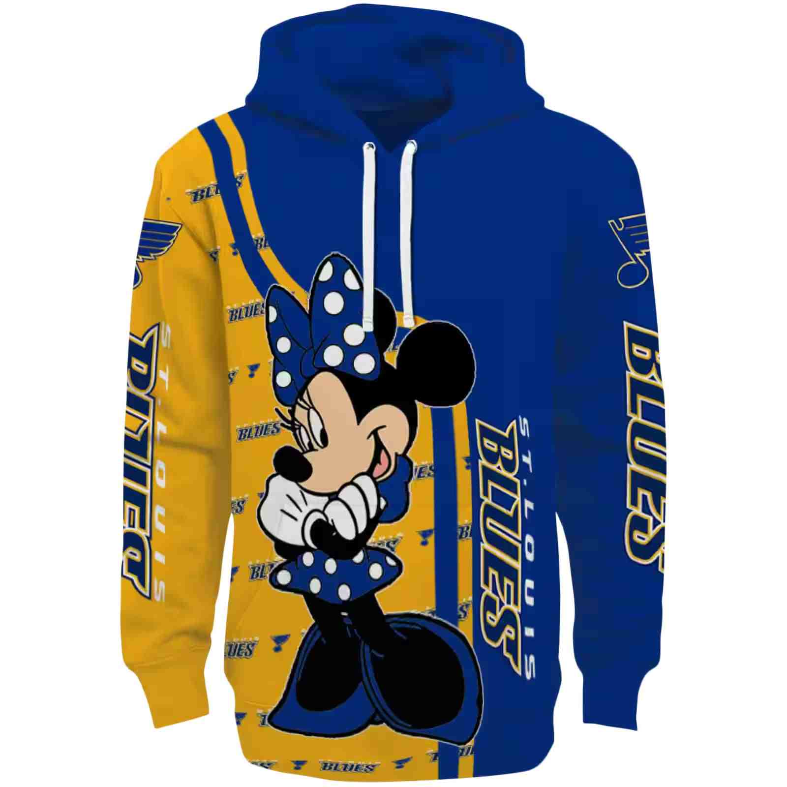 St. Louis Blues Minnie Mouse Blue Hoodie