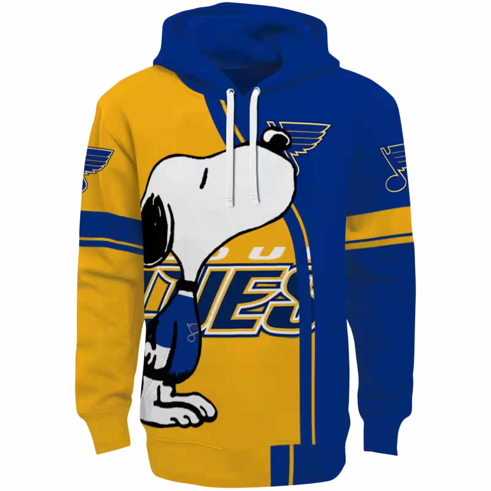 St. Louis Blues Playful Snoopy Blue Hoodie