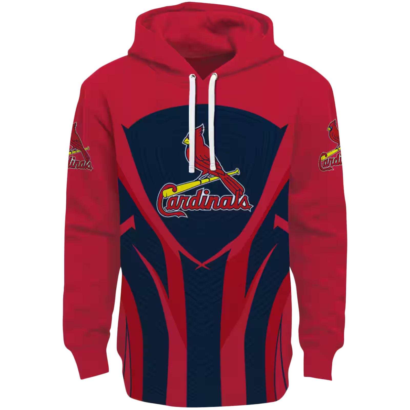 St. Louis Cardinals Concentric Lines Red Black Hoodie