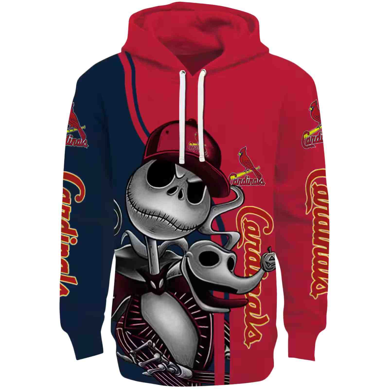 St. Louis Cardinals Jack Skellington Red Hoodie