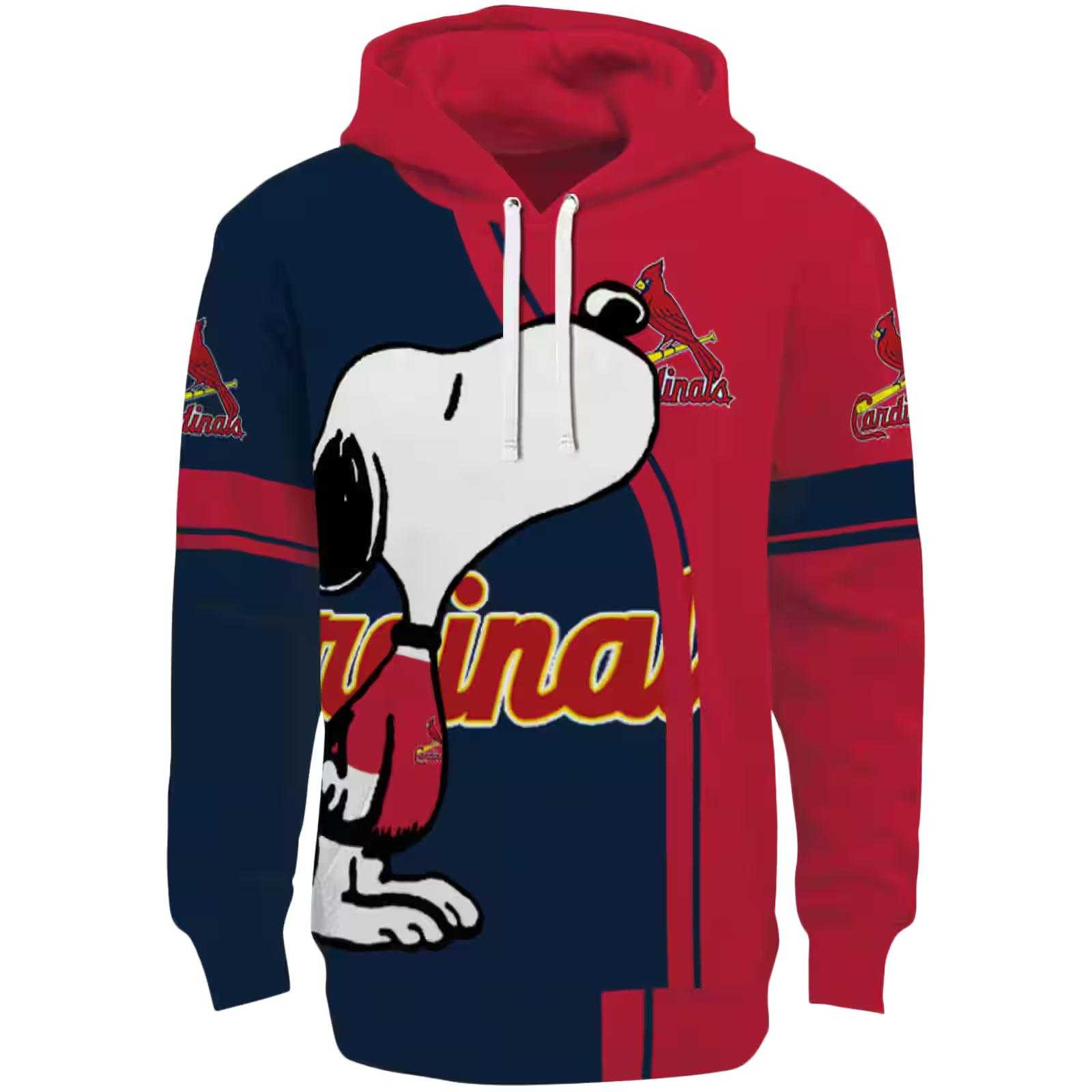 St. Louis Cardinals Playful Snoopy Red Hoodie