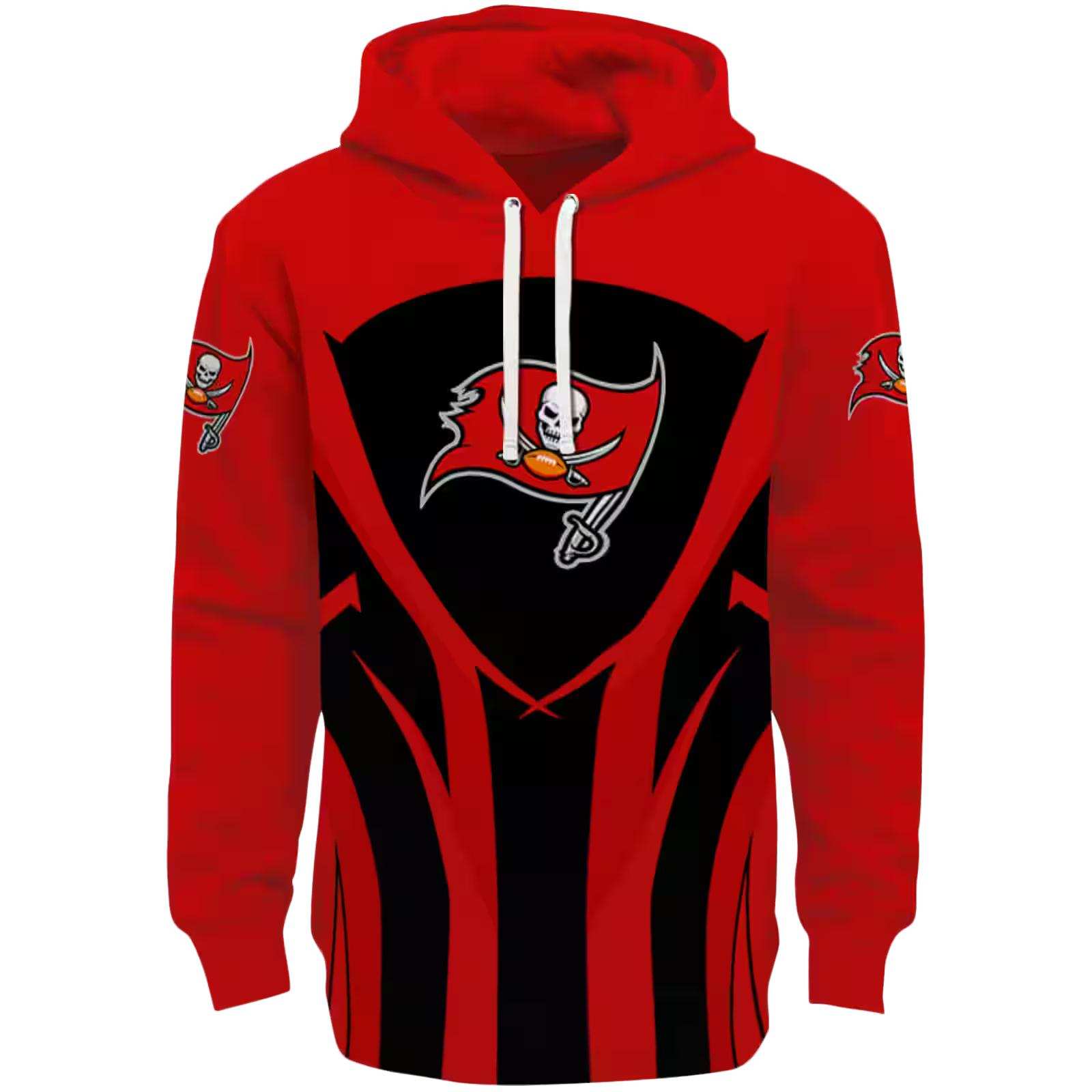 Tampa Bay Buccaneers Concentric Lines Red Black Hoodie