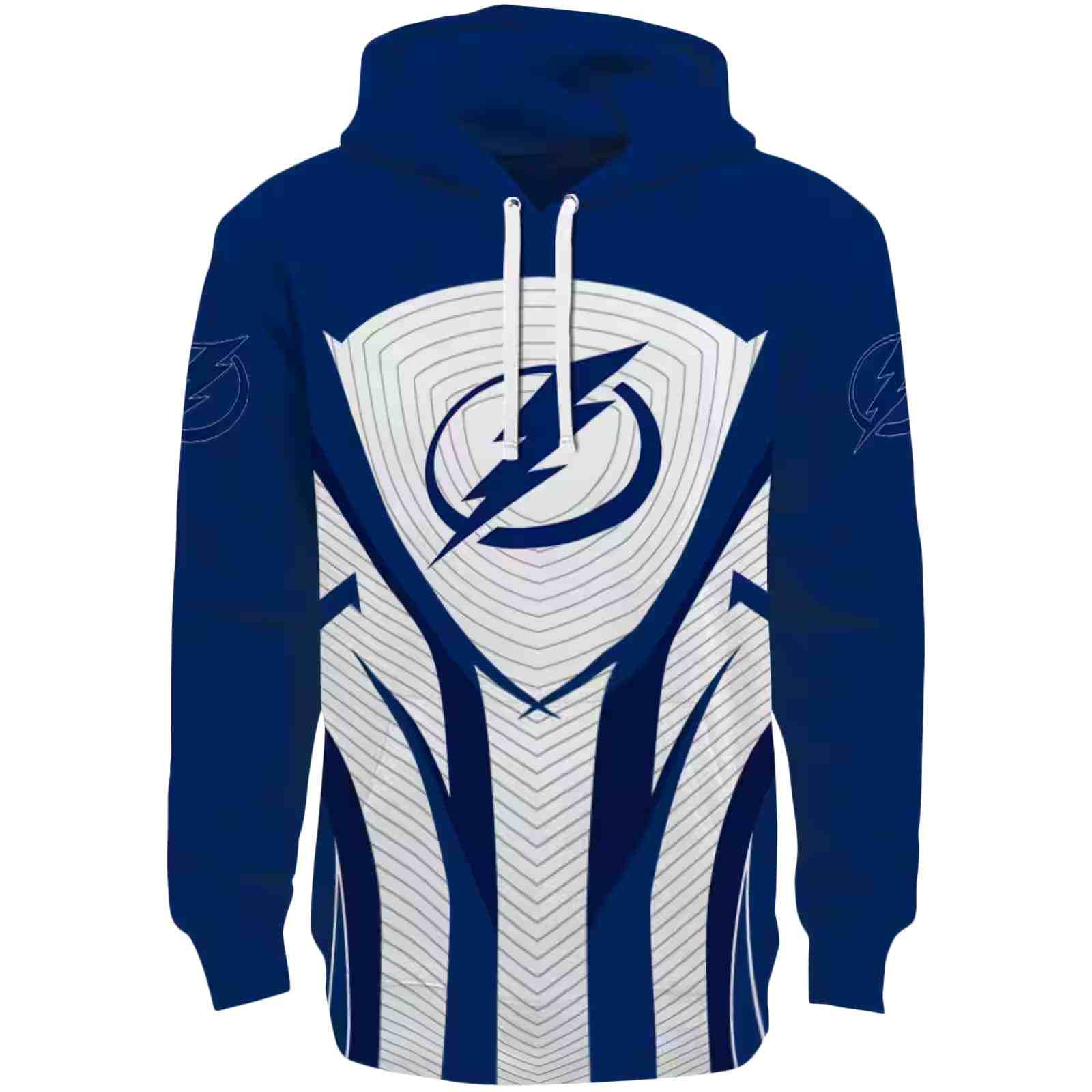 Tampa Bay Lightning Concentric Lines Blue Black Hoodie