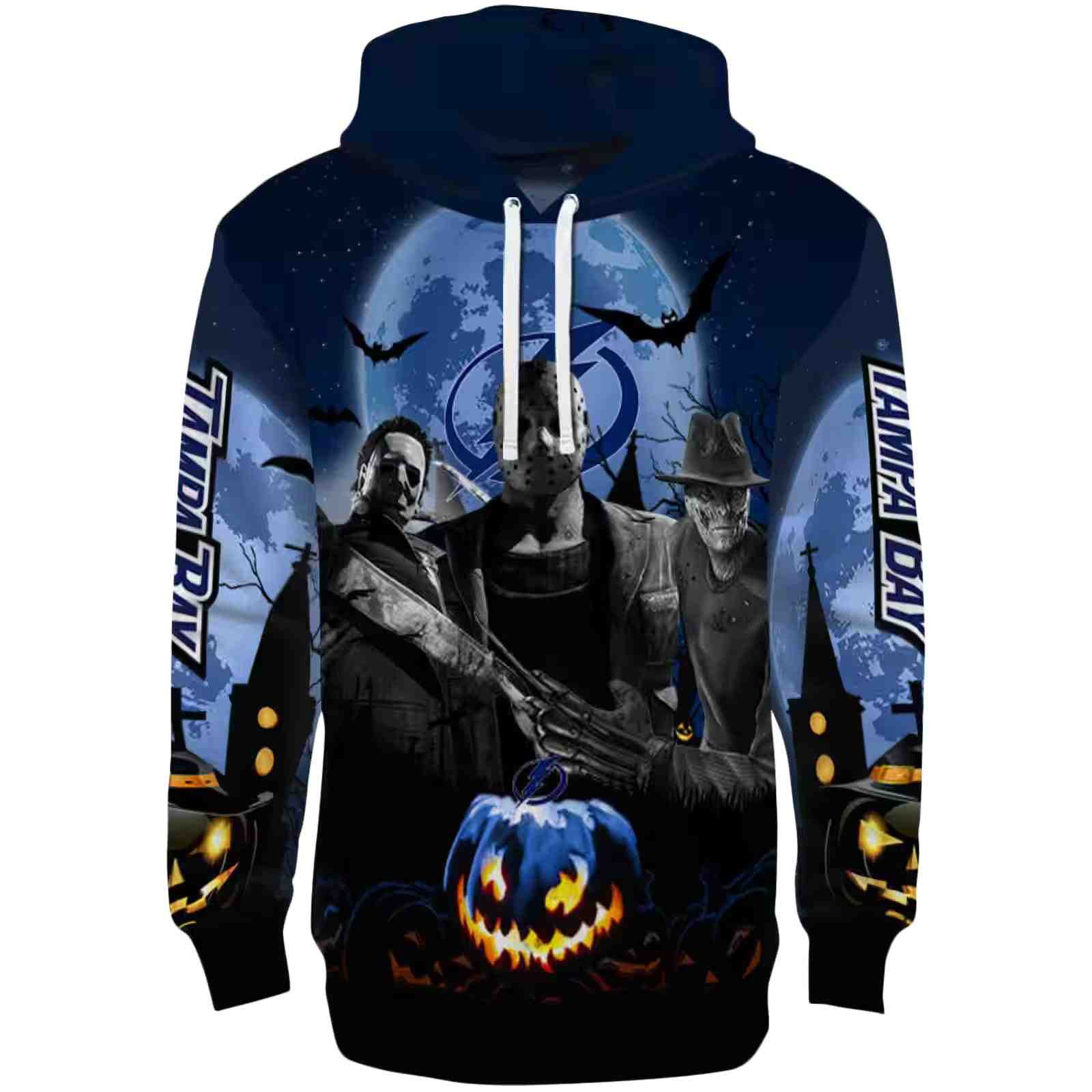 Tampa Bay Lightning Halloween Vibes Blue Black Hoodie