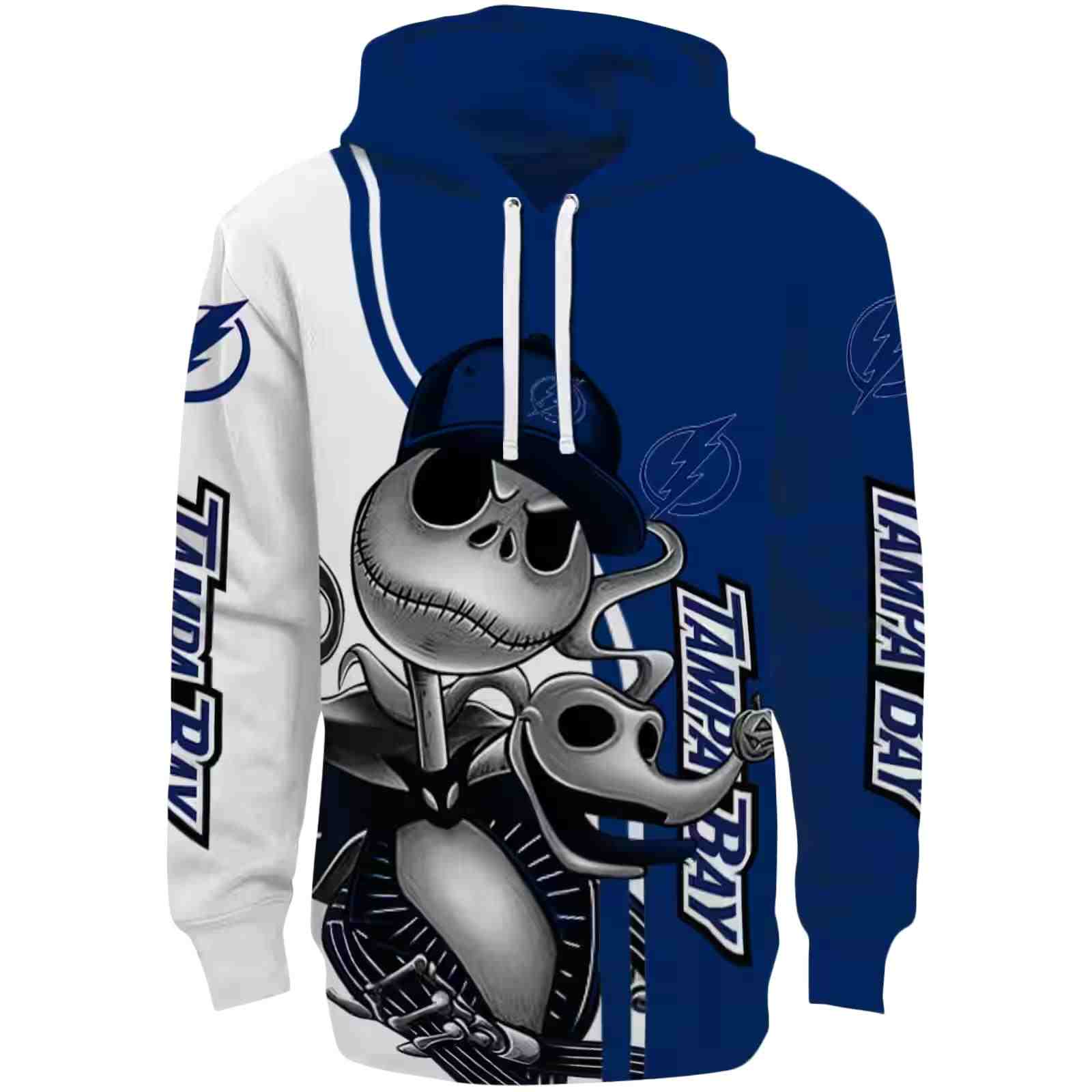 Tampa Bay Lightning Jack Skellington Blue Hoodie