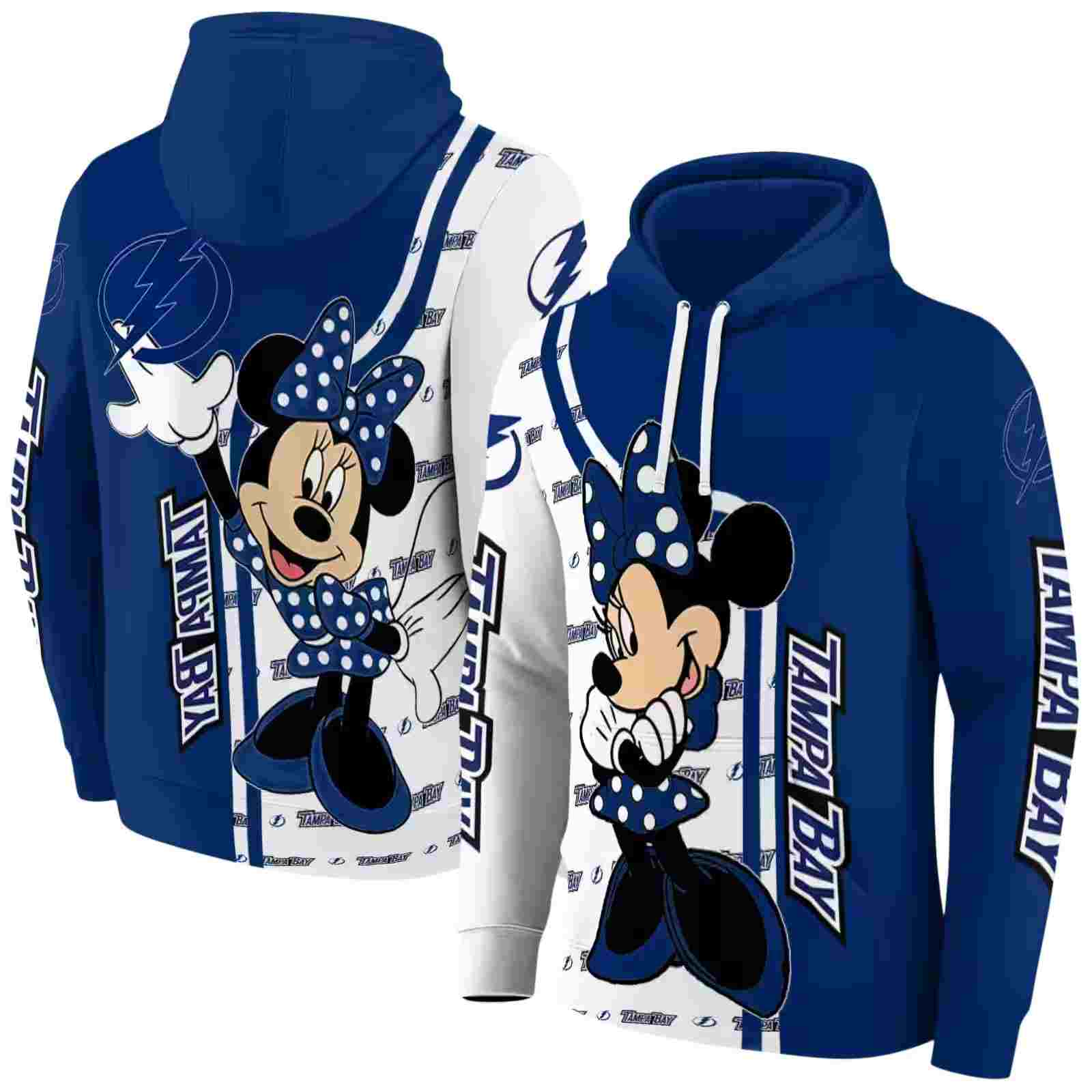 tampa bay lightning minnie mouse blue hoodie fashion forward