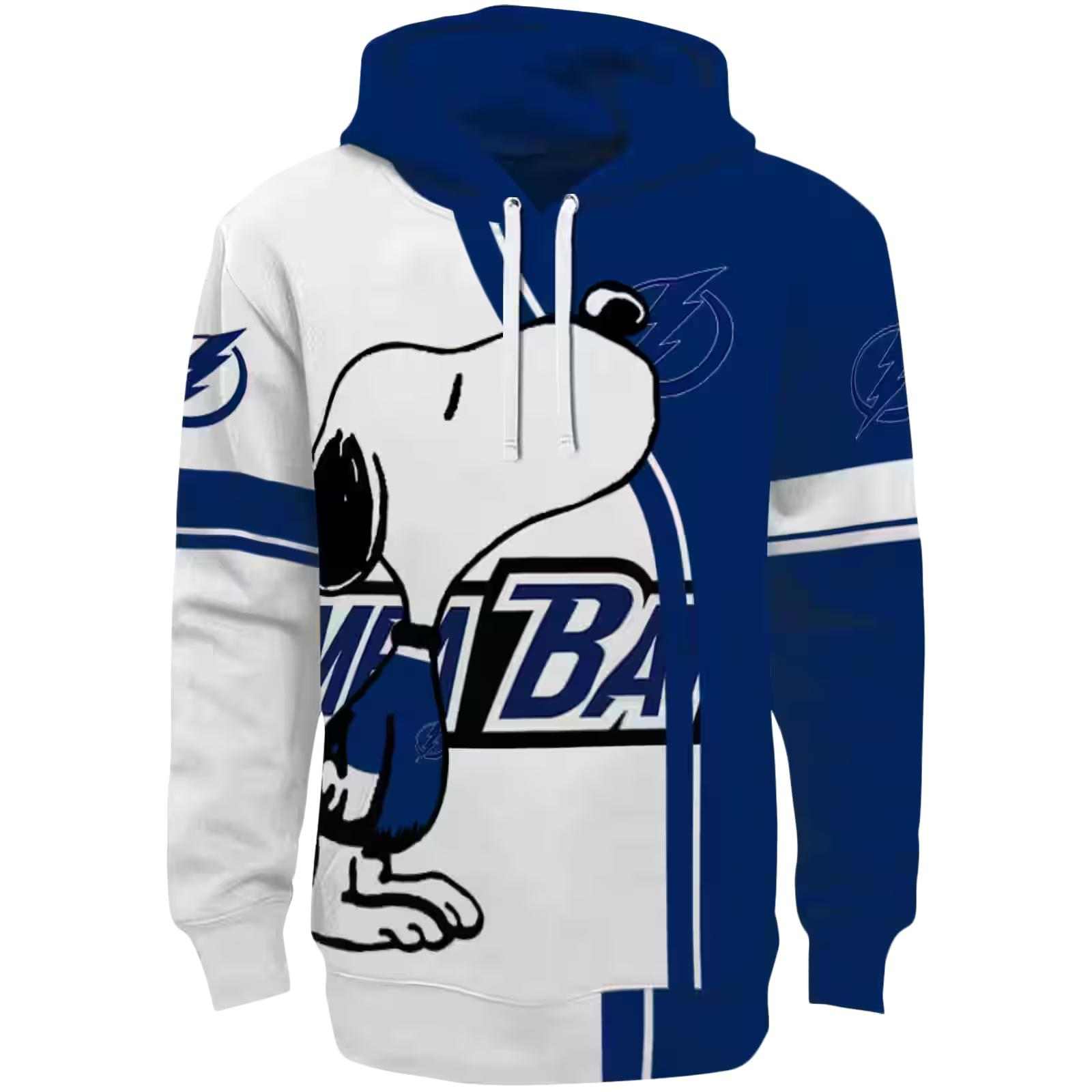 Tampa Bay Lightning Playful Snoopy Blue Hoodie