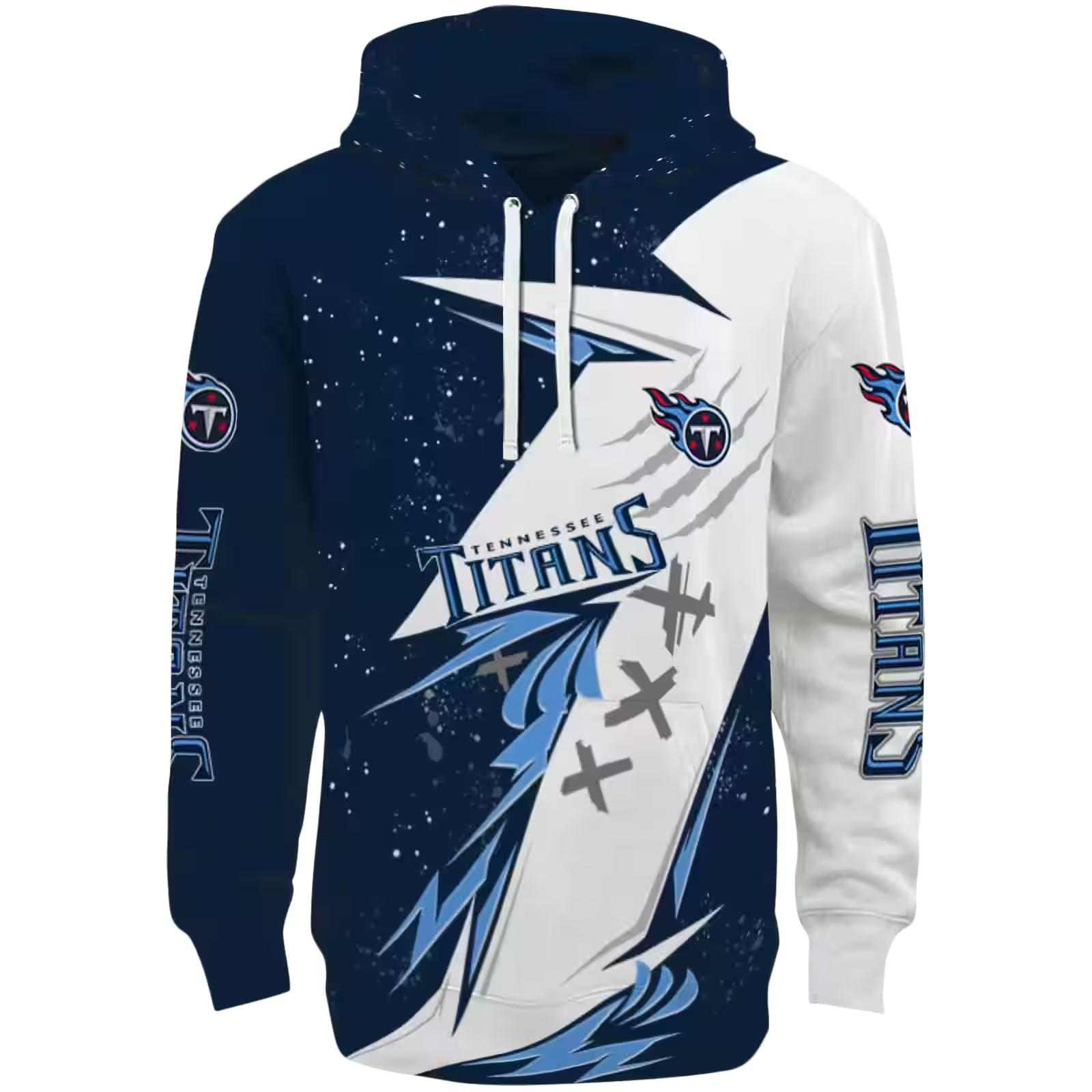 Tennessee Titans Dynamic Slash Navy White Hoodie