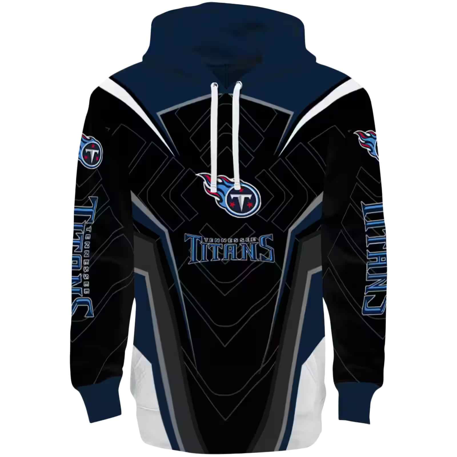 Tennessee Titans Futuristic Pattern Navy Black Hoodie