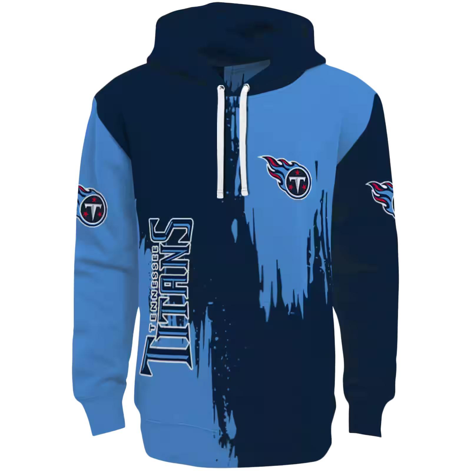 Tennessee Titans Splatter Effect Navy Hoodie