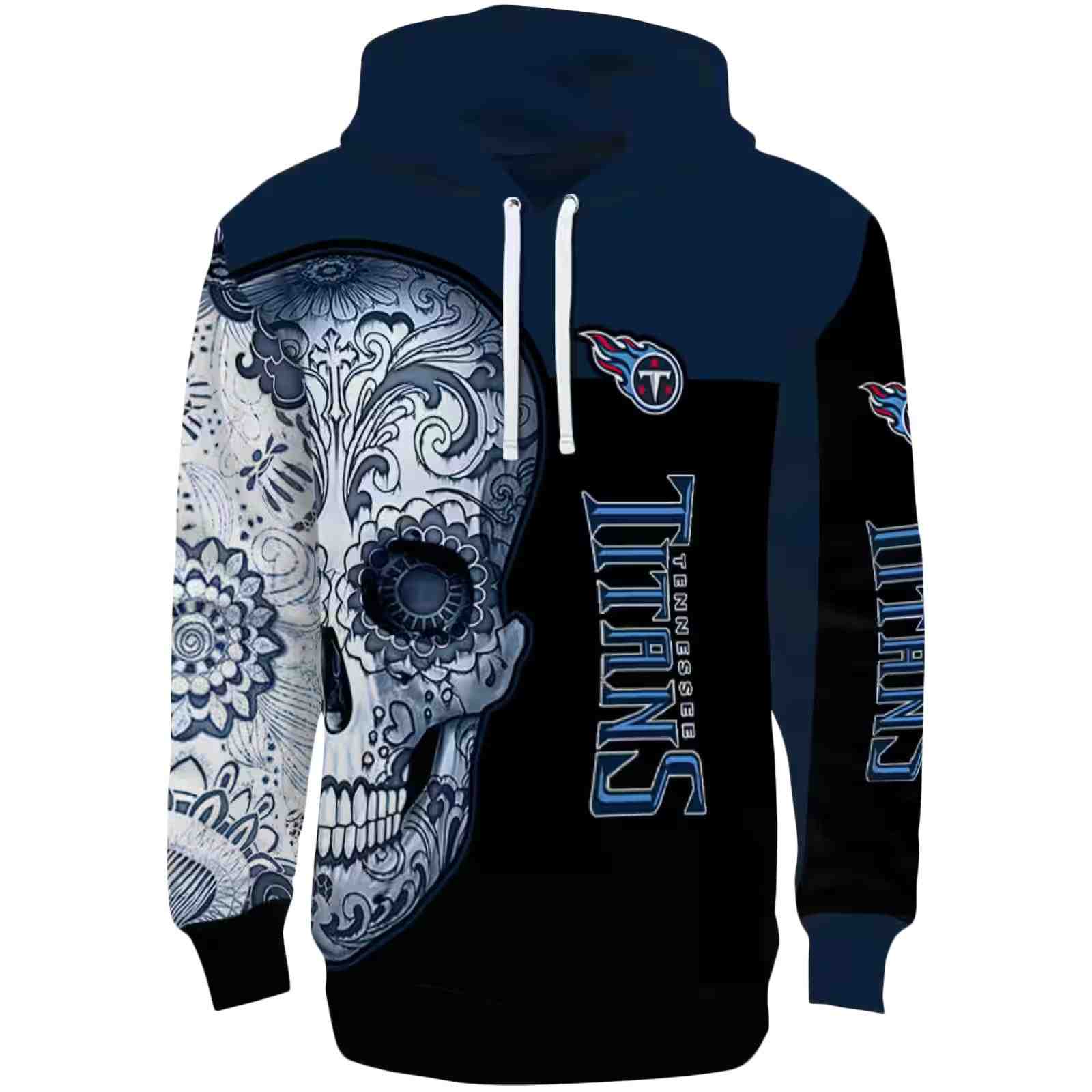 Tennessee Titans Sugar Skull Navy Black Hoodie