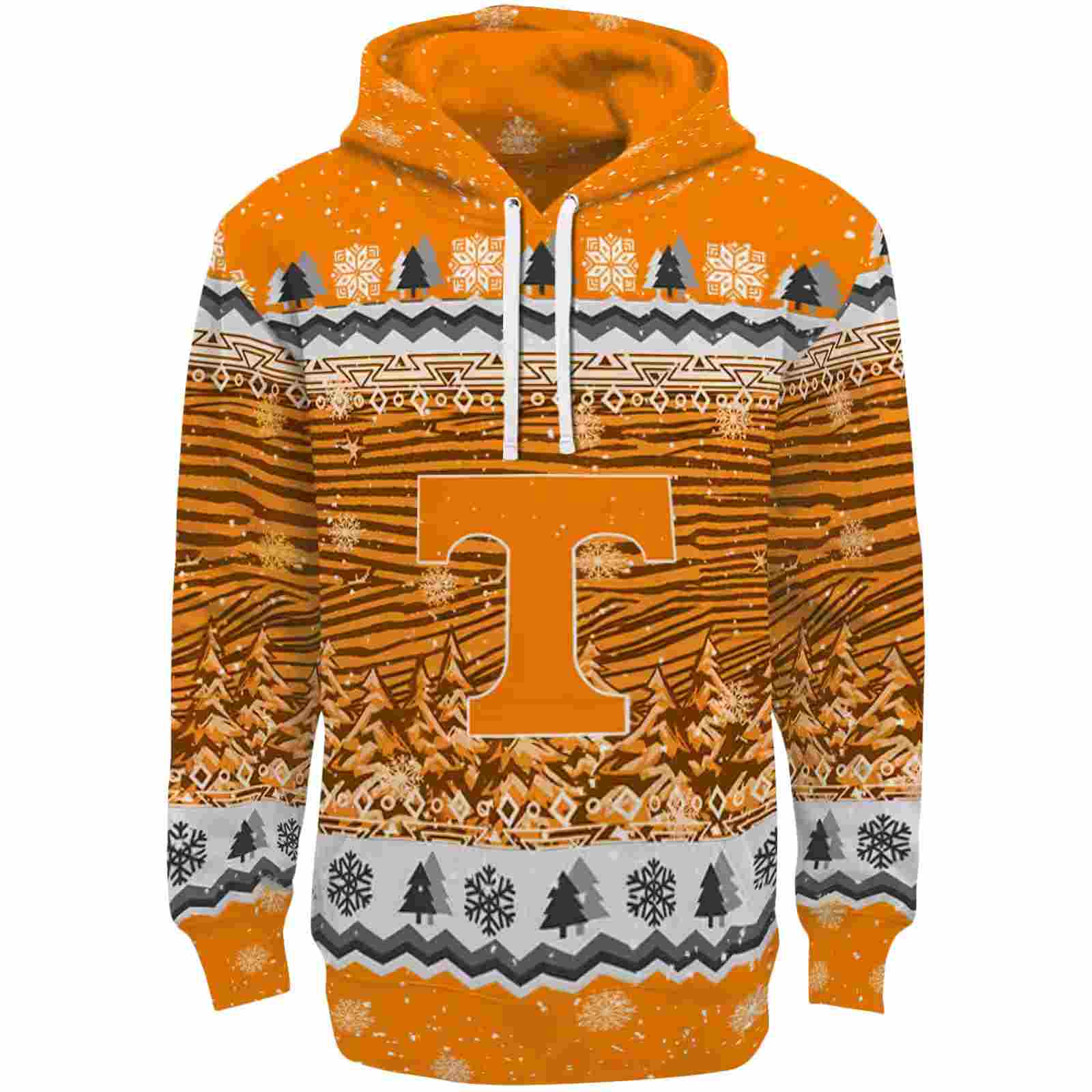 Tennessee Volunteers Christmas Trees Orange Hoodie