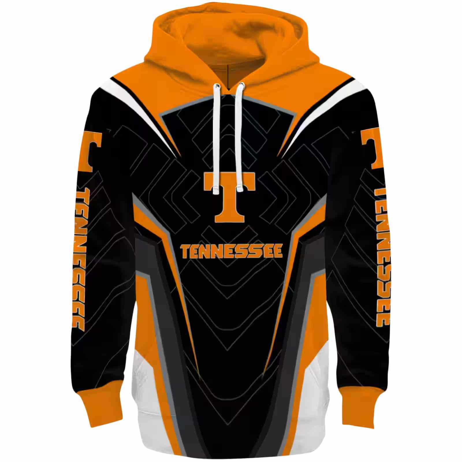 Tennessee Volunteers Futuristic Pattern Orange Black Hoodie