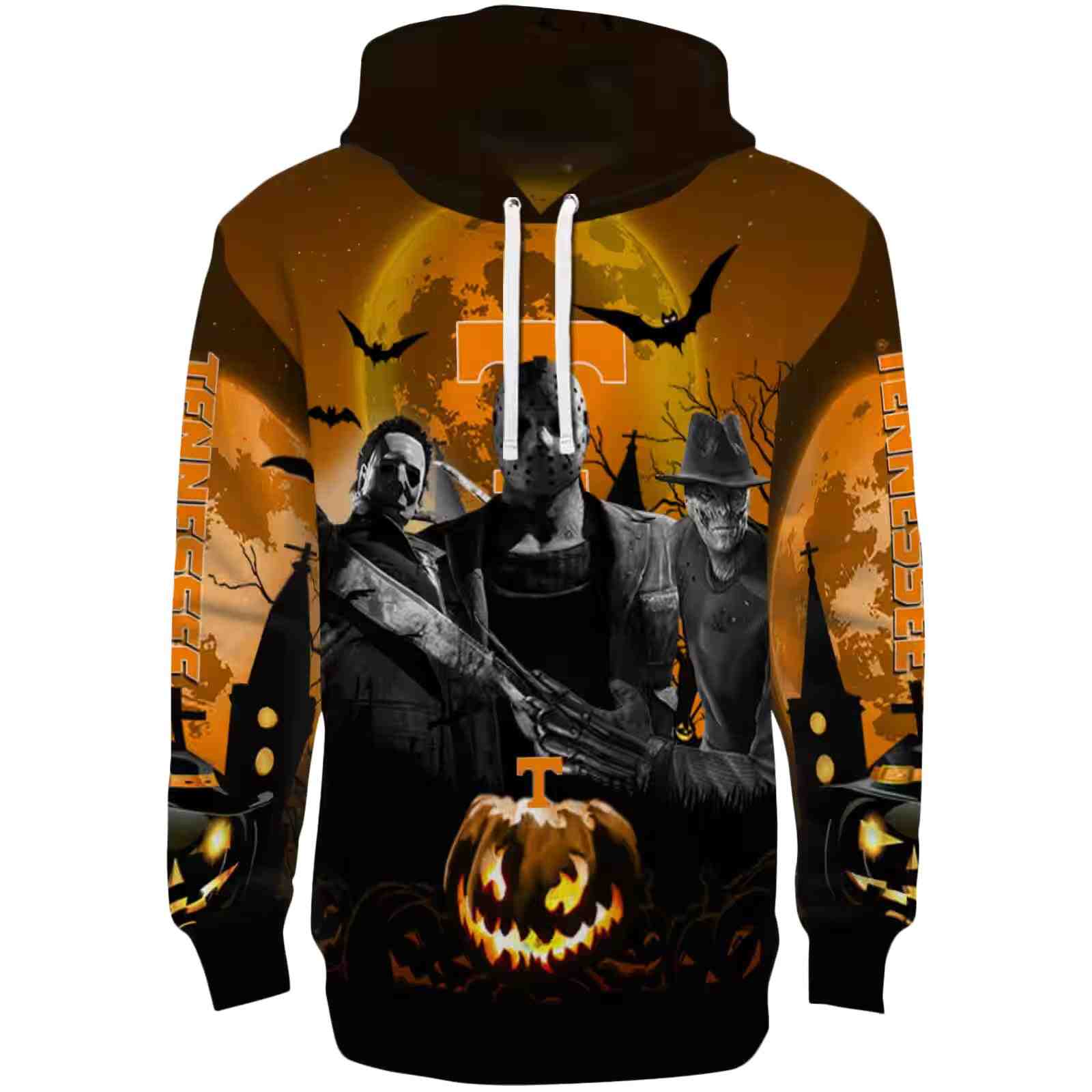 Tennessee Volunteers Halloween Vibes Orange Black Hoodie