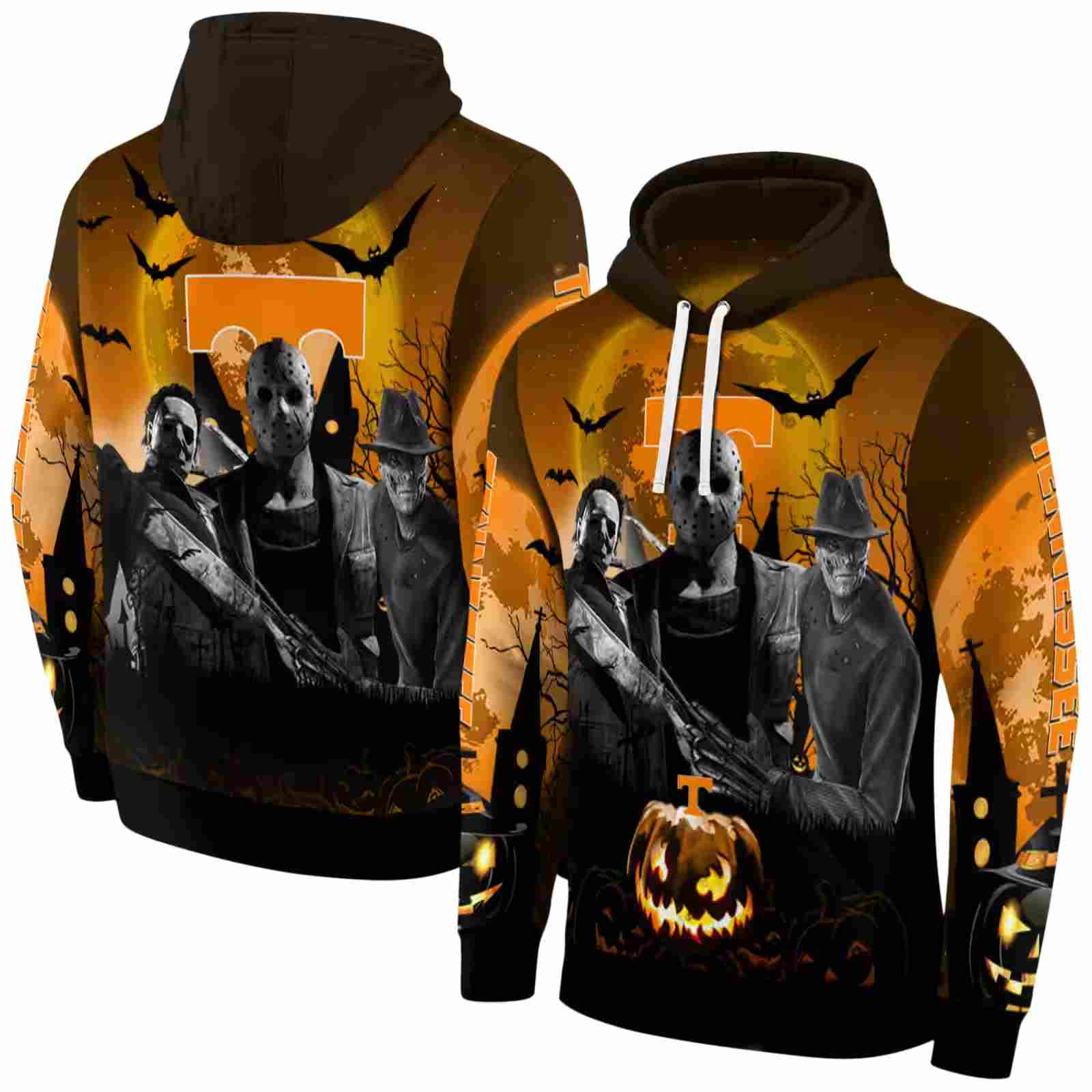 tennessee volunteers halloween vibes orange black hoodie fashion forward