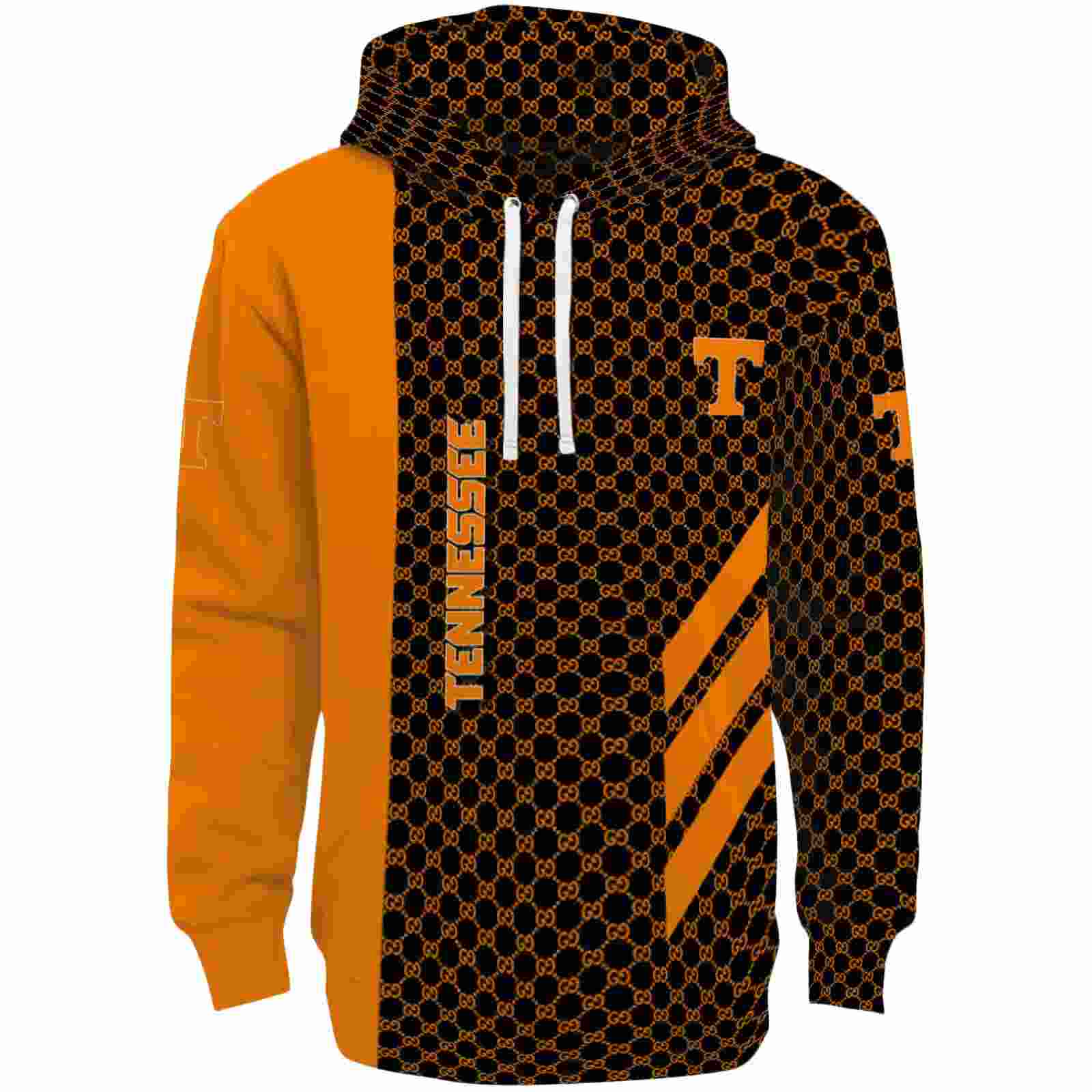 Tennessee Volunteers Monogram Pattern Orange Hoodie