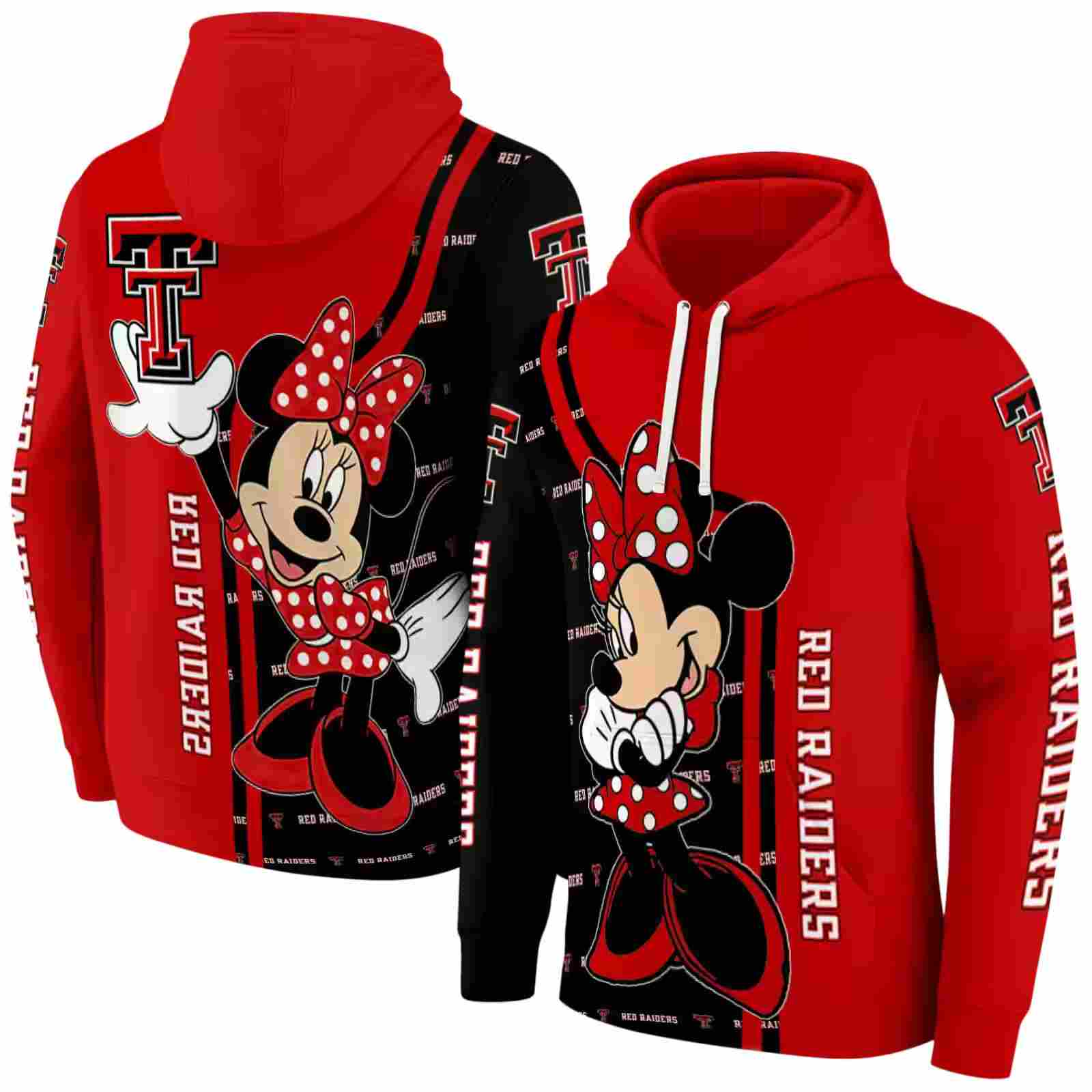 texas tech red raiders minnie mouse red hoodie fashion forward