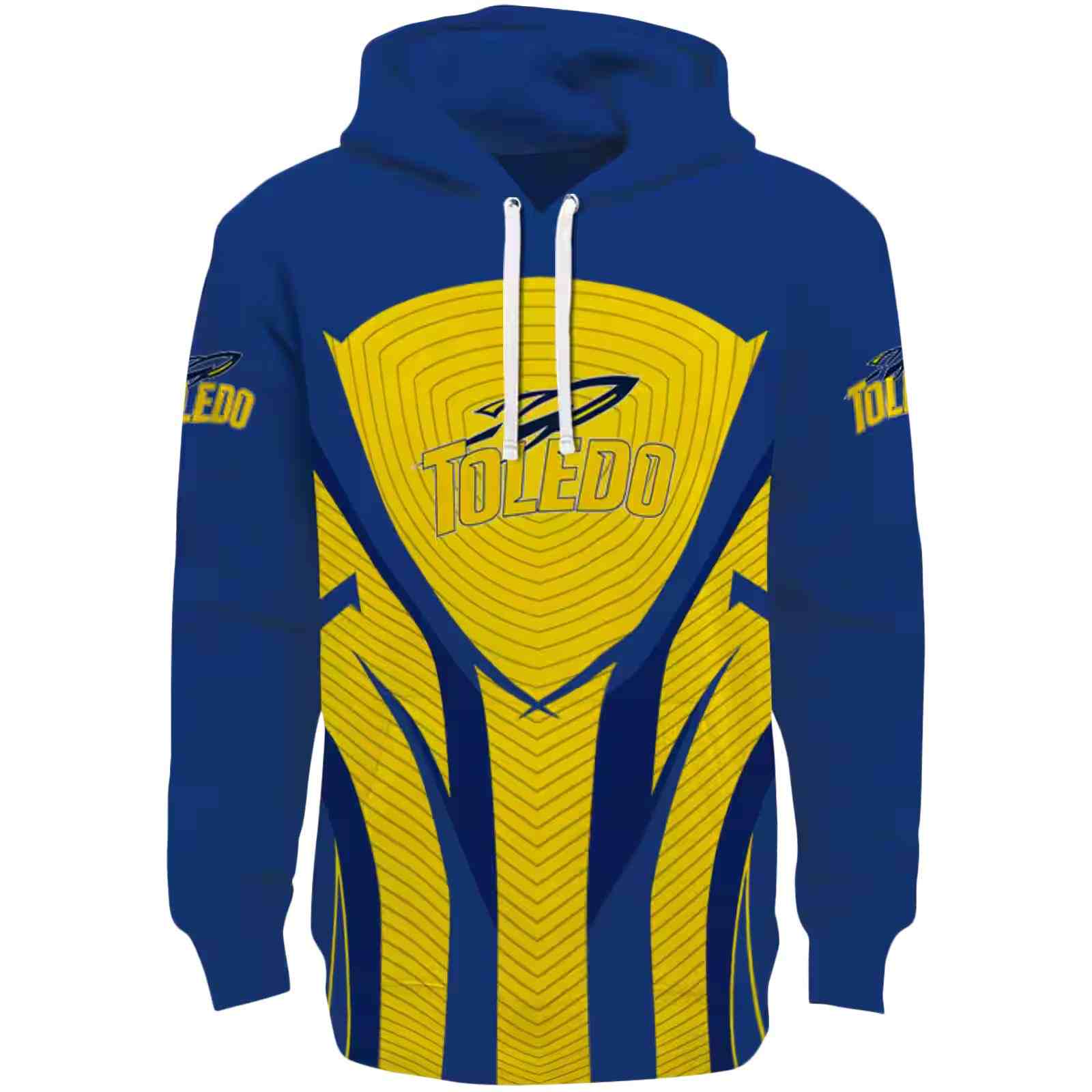 Toledo Rockets Concentric Lines Blue Black Hoodie