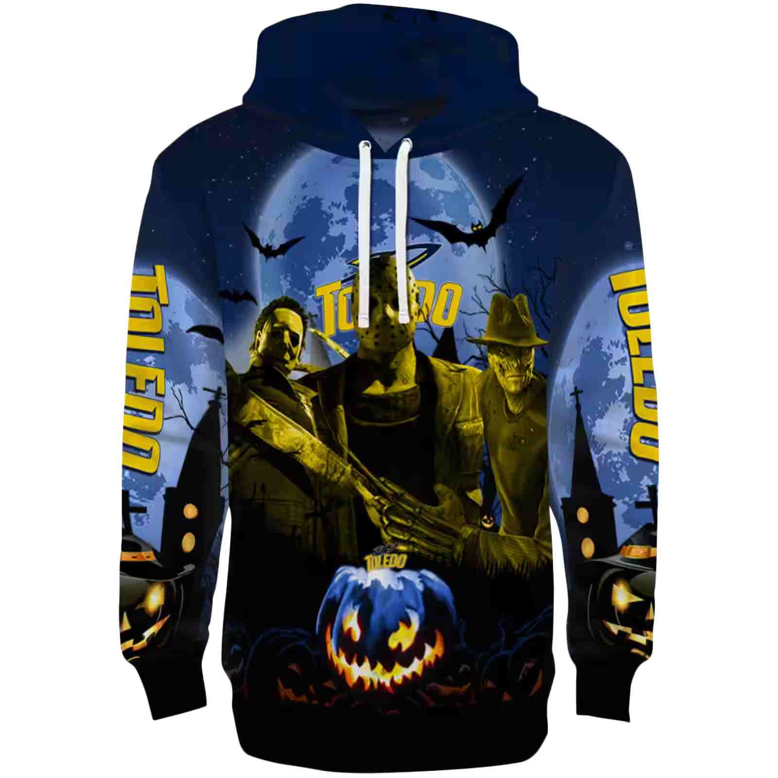 Toledo Rockets Halloween Vibes Blue Black Hoodie