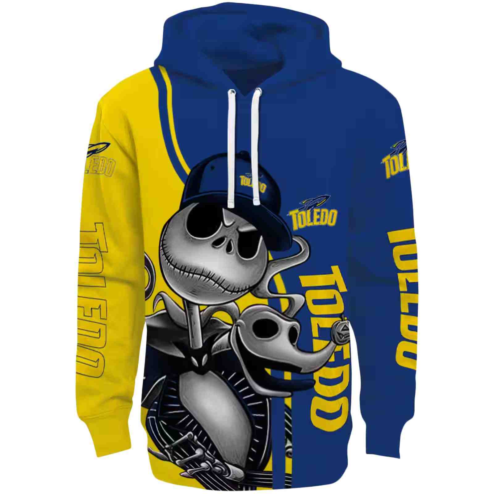 Toledo Rockets Jack Skellington Blue Hoodie