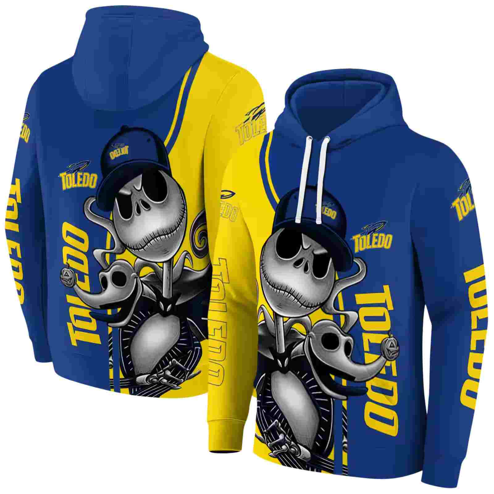 toledo rockets jack skellington blue hoodie fashion forward