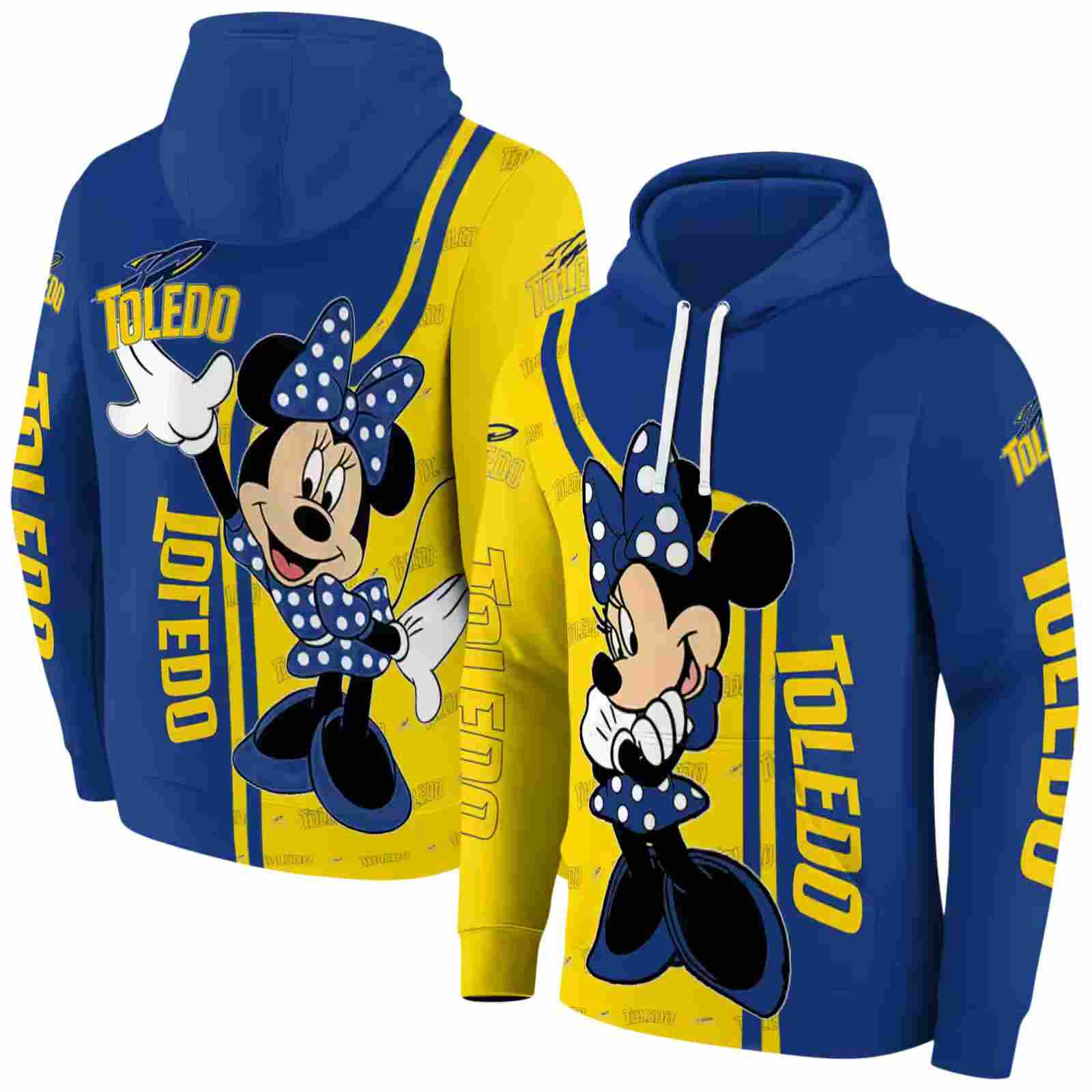 toledo rockets minnie mouse blue hoodie fashion forward