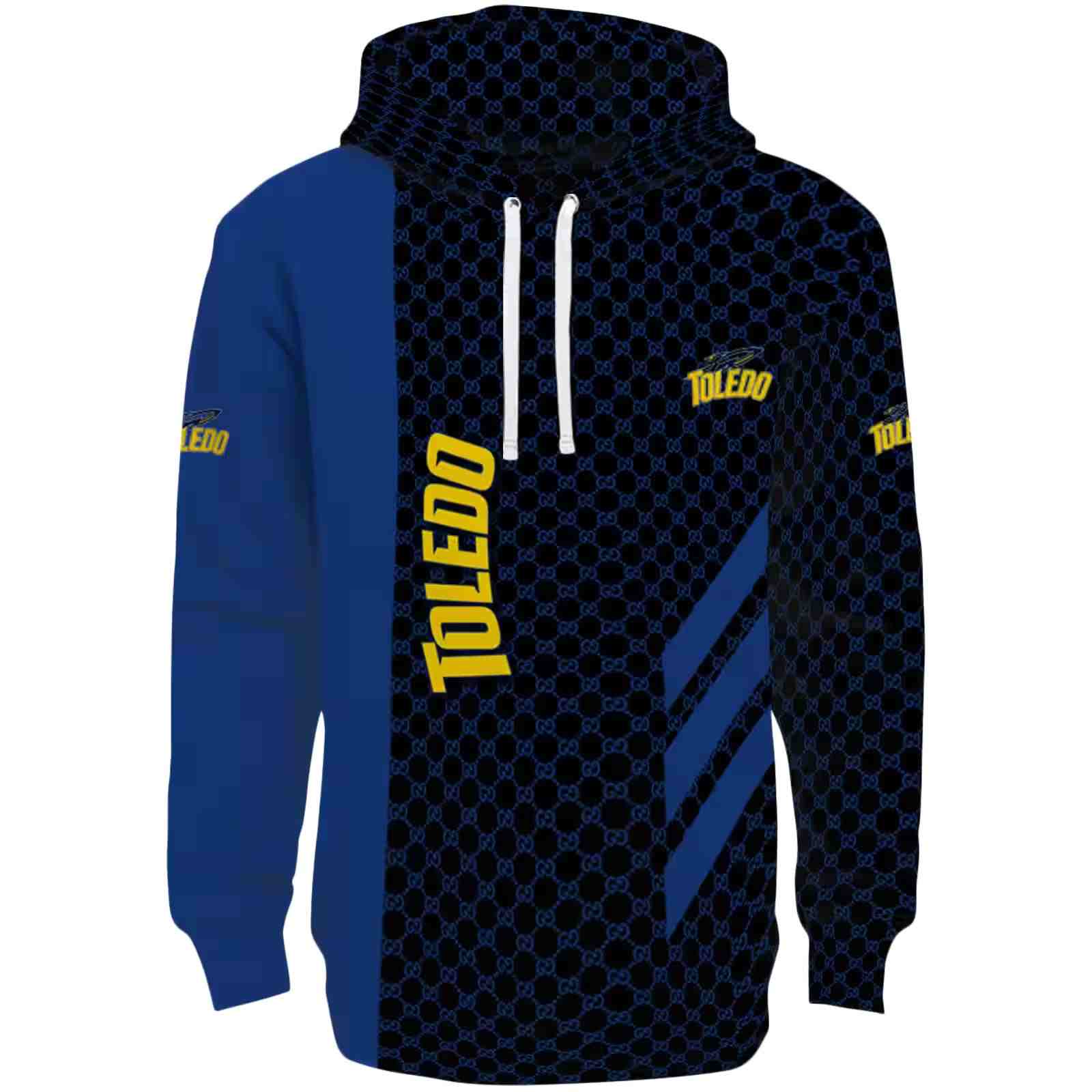 Toledo Rockets Monogram Pattern Blue Hoodie