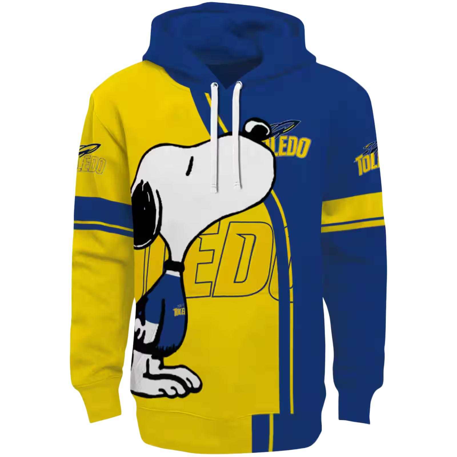 Toledo Rockets Playful Snoopy Blue Hoodie